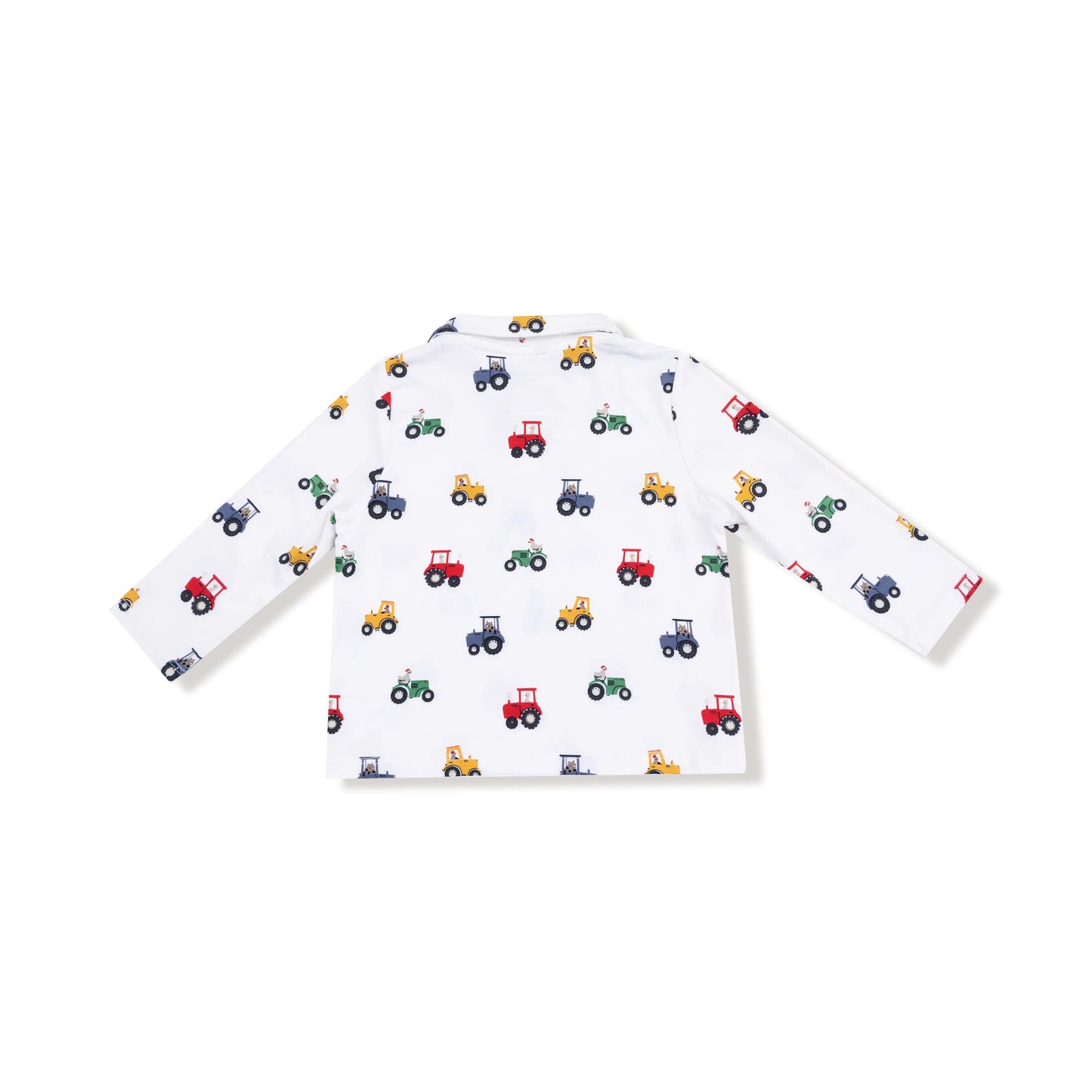 Polo Long Sleeve Shirt Tractor Print Viscose Bamboo Angel Dear Everetts Place: Online Boutique