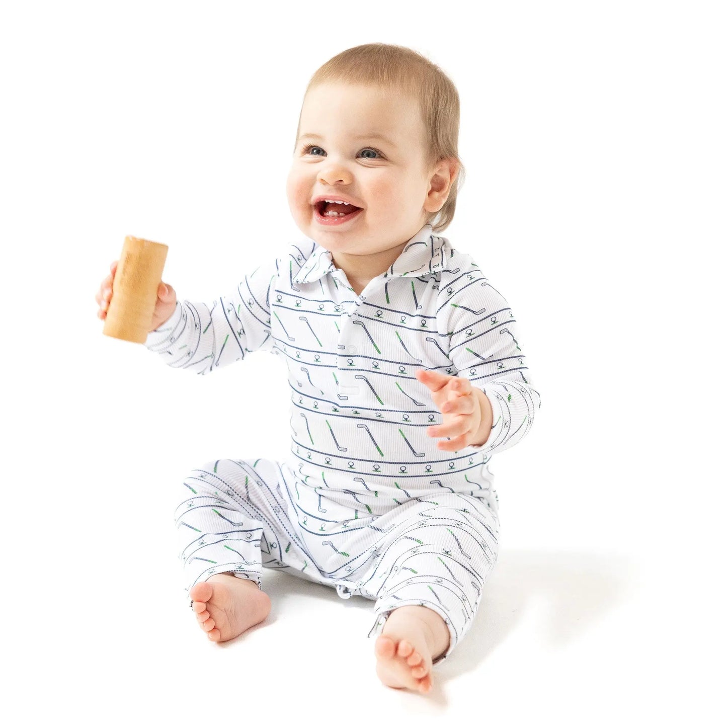 Polo Romper For Babies In Soft Ribbed Modal With Collar Angel Dear Everetts Place: Online Boutique