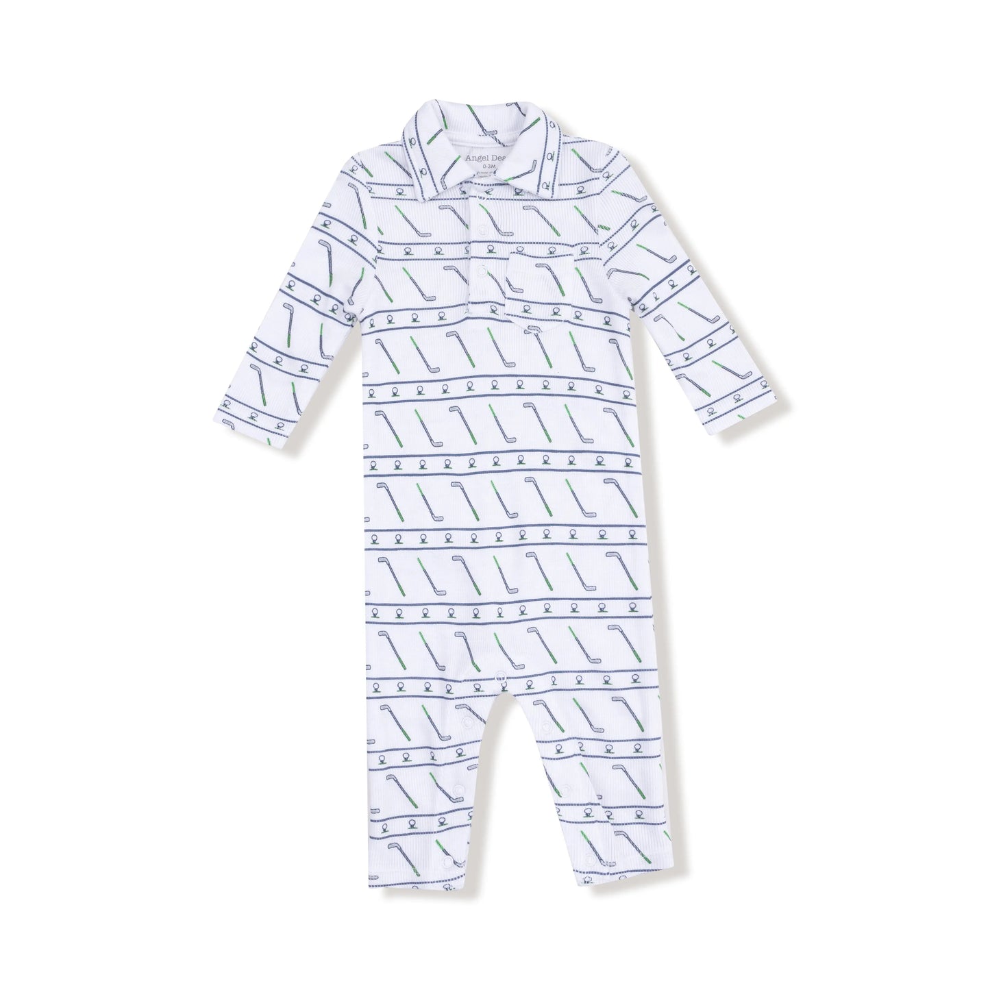 Polo Romper For Babies In Soft Ribbed Modal With Collar Angel Dear Everetts Place: Online Boutique