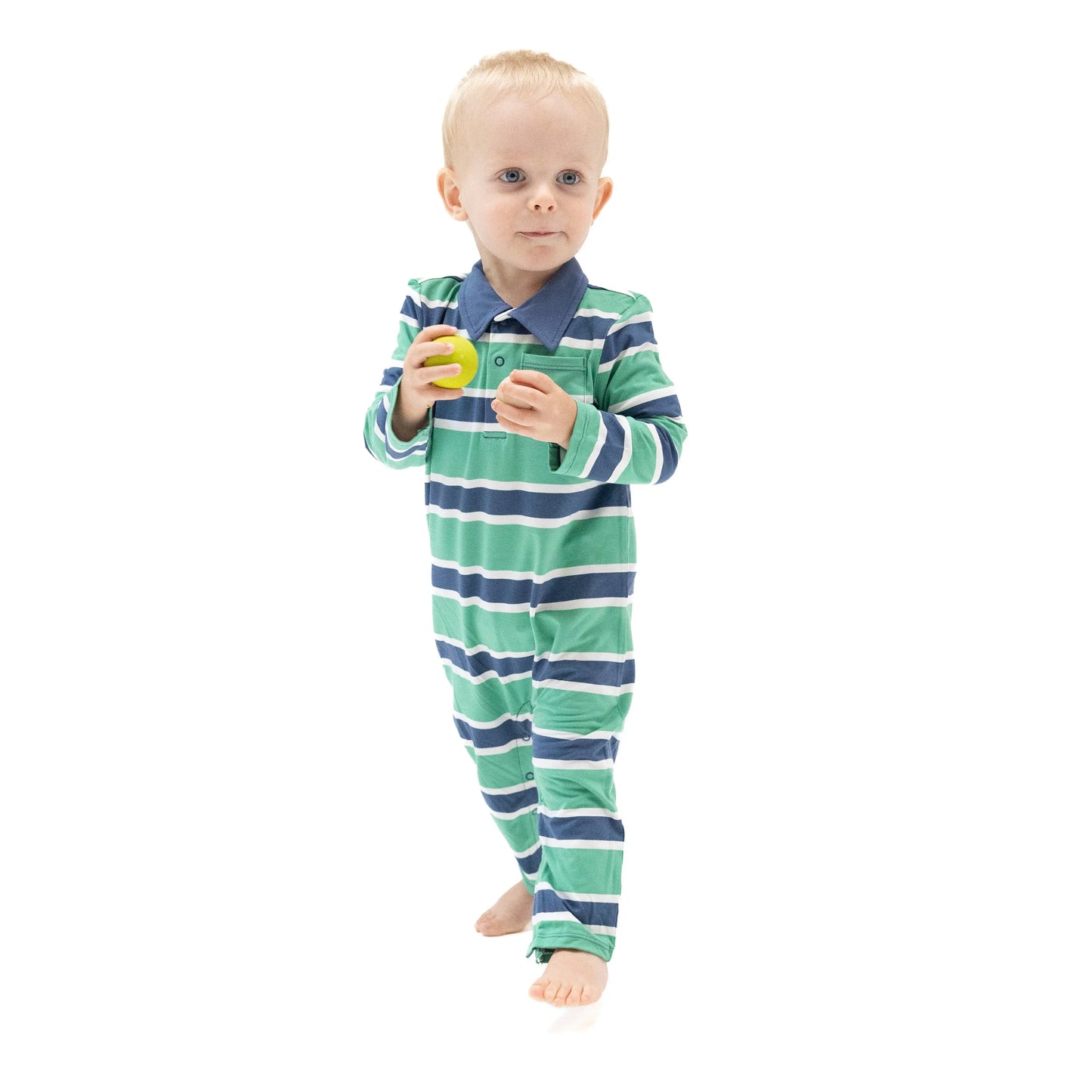 Polo Romper for Babies Soft Bamboo Viscose Cozy and Stylish Fall Winter Wear Angel Dear Everetts Place: Online Boutique