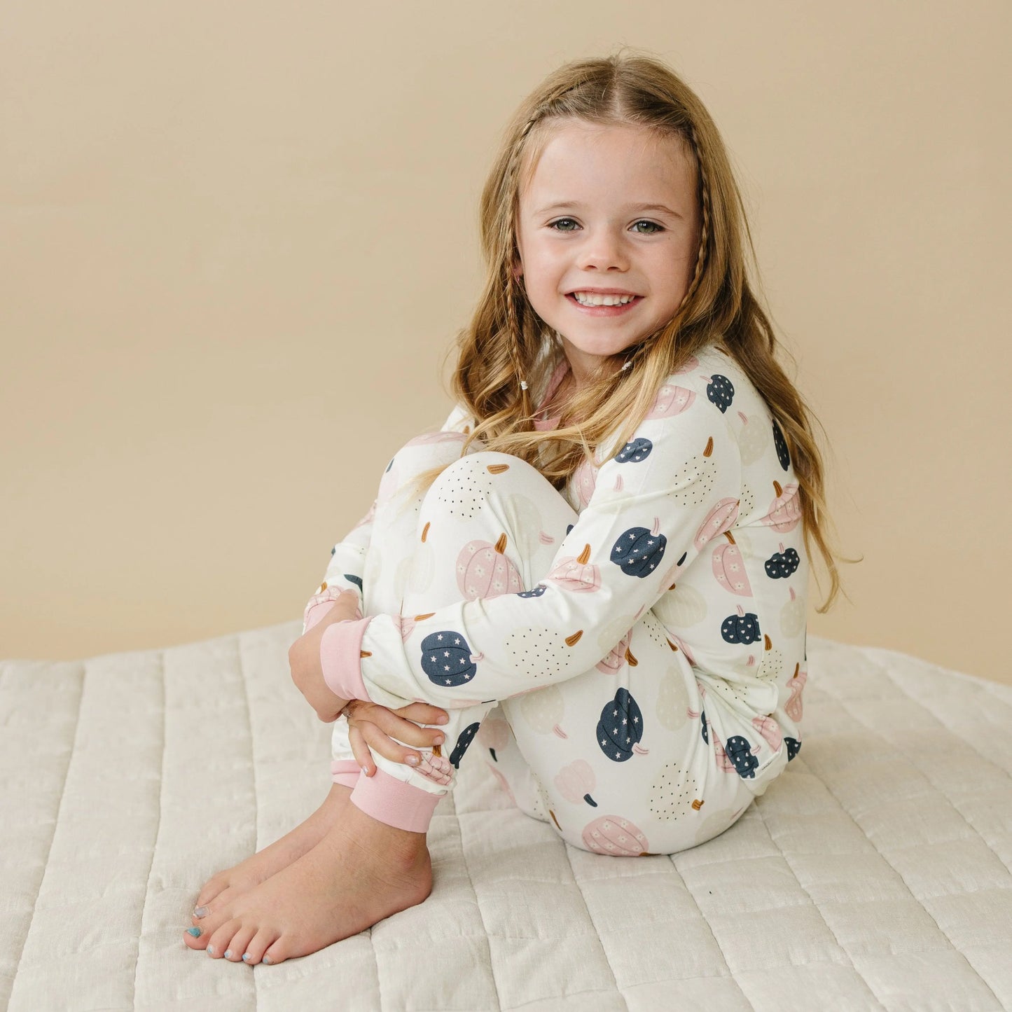 Pretty N Pumpkin 2pc Bamboo Pajamas Set for Kids Snug Fit Little Joy Co. Everetts Place: Online Boutique