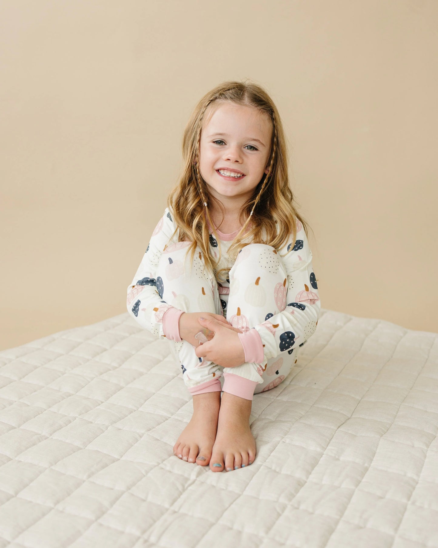 Pretty N Pumpkin 2pc Bamboo Pajamas Set for Kids Snug Fit Little Joy Co. Everetts Place: Online Boutique