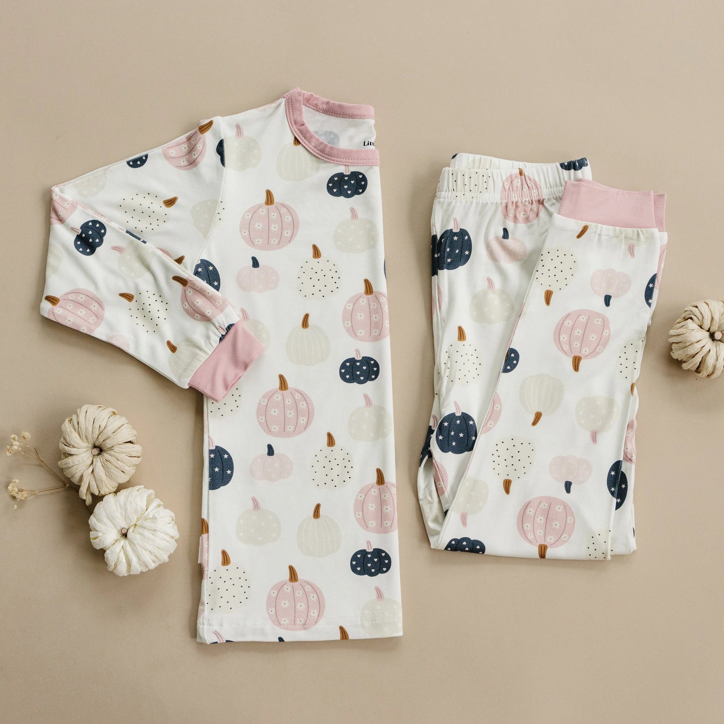 Pretty N Pumpkin 2pc Bamboo Pajamas Set for Kids Snug Fit Little Joy Co. Everetts Place: Online Boutique