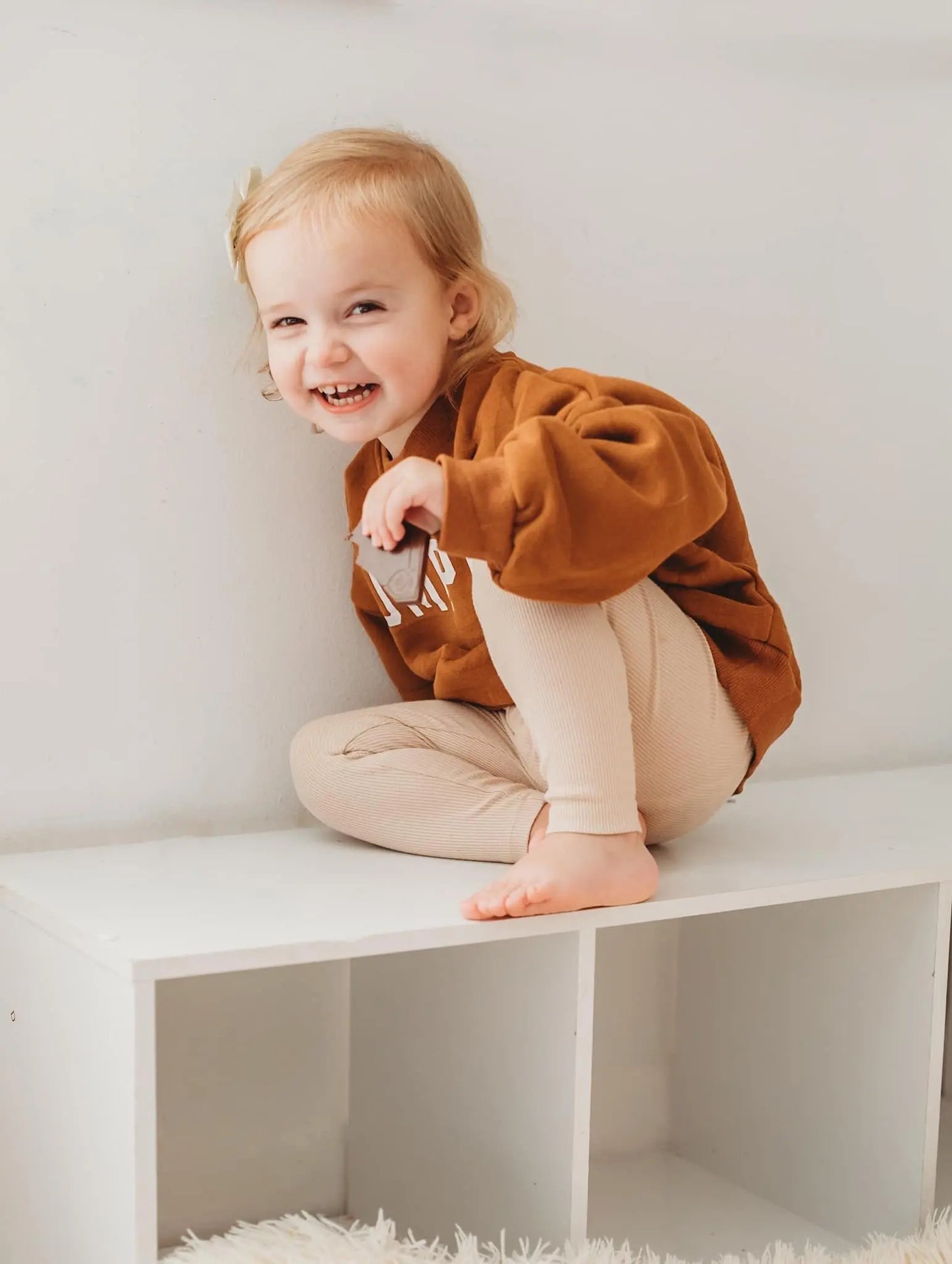 Pumpkin Graphic Crewneck Sweatshirt For Kids Cotton Fleece Little Joy Co. Everetts Place: Online Boutique