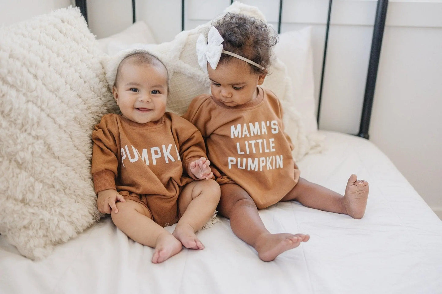 Pumpkin Oversized Sweatshirt Romper With Snap Closure Little Joy Co. Everetts Place: Online Boutique