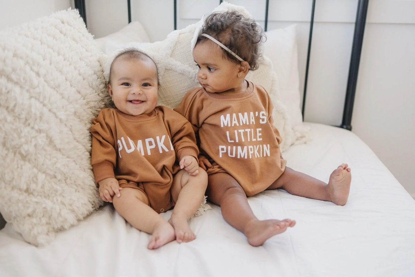 Pumpkin Oversized Sweatshirt Romper With Snap Closure Little Joy Co. Everetts Place: Online Boutique