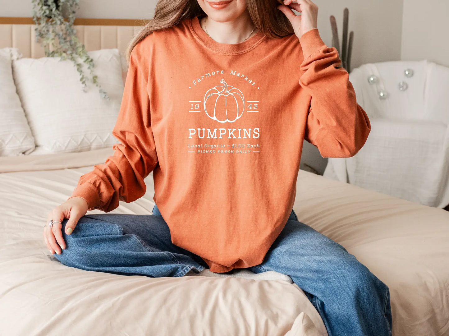 Pumpkin Patch Farmers Market Long Sleeve Tee Comfort Colors Little Joy Co. Everetts Place: Online Boutique