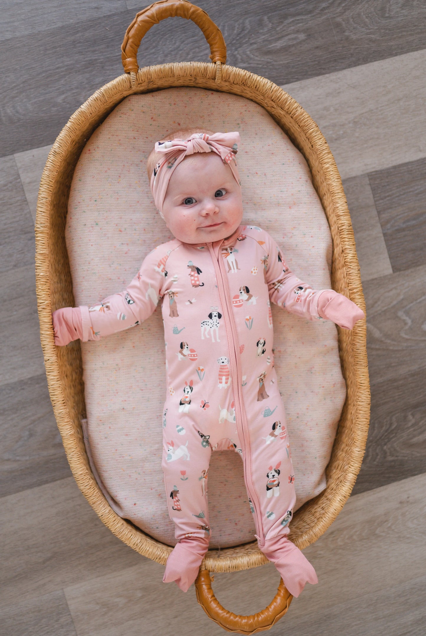 Puppy Egg Hunt (Convertible Zip Footies) - Pink Dreamlet Everetts Place: Online Boutique