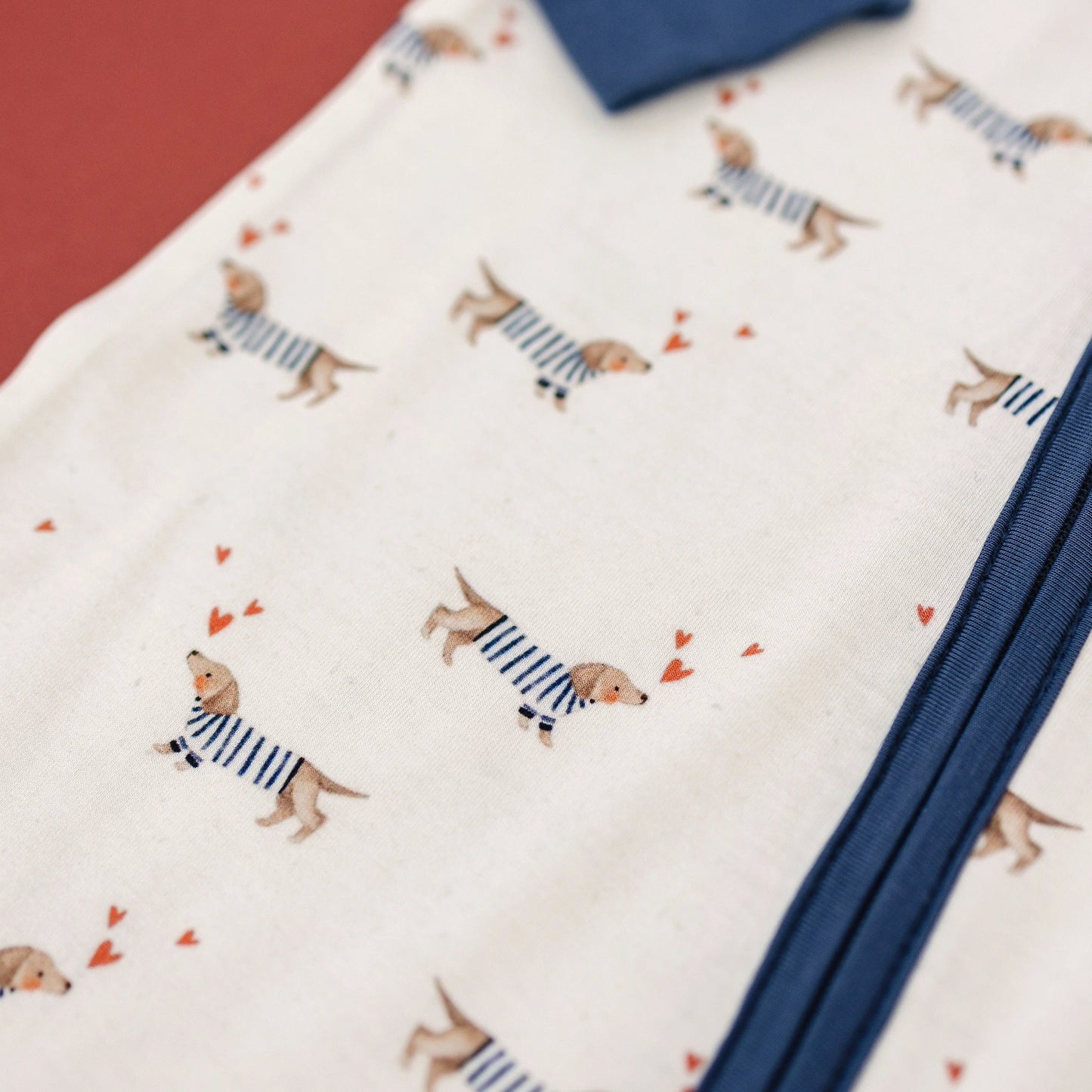 Puppy Love Bamboo Zippy Romper Foldover Feet For Babies Little Joy Co. Everetts Place: Online Boutique