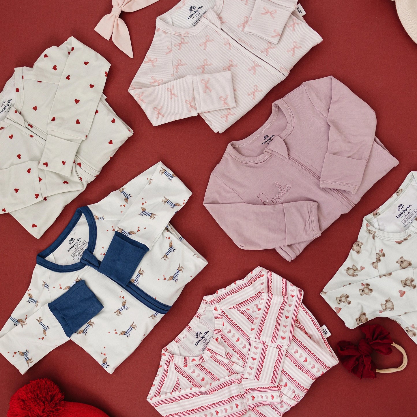 Puppy Love Bamboo Zippy Romper Foldover Feet For Babies Little Joy Co. Everetts Place: Online Boutique