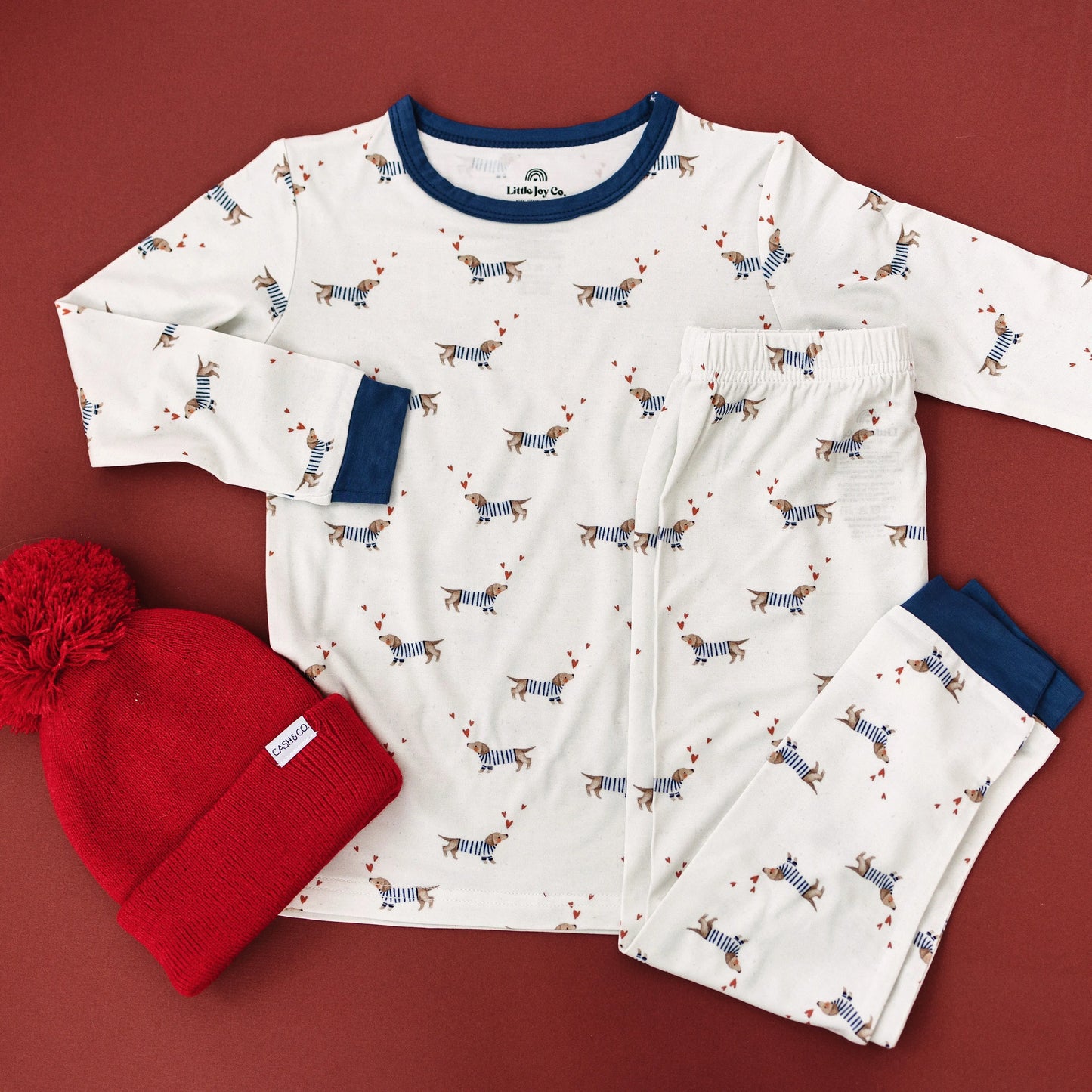 Puppy Love Two Piece Bamboo Pajamas Set For Cozy Sleep Little Joy Co. Everetts Place: Online Boutique