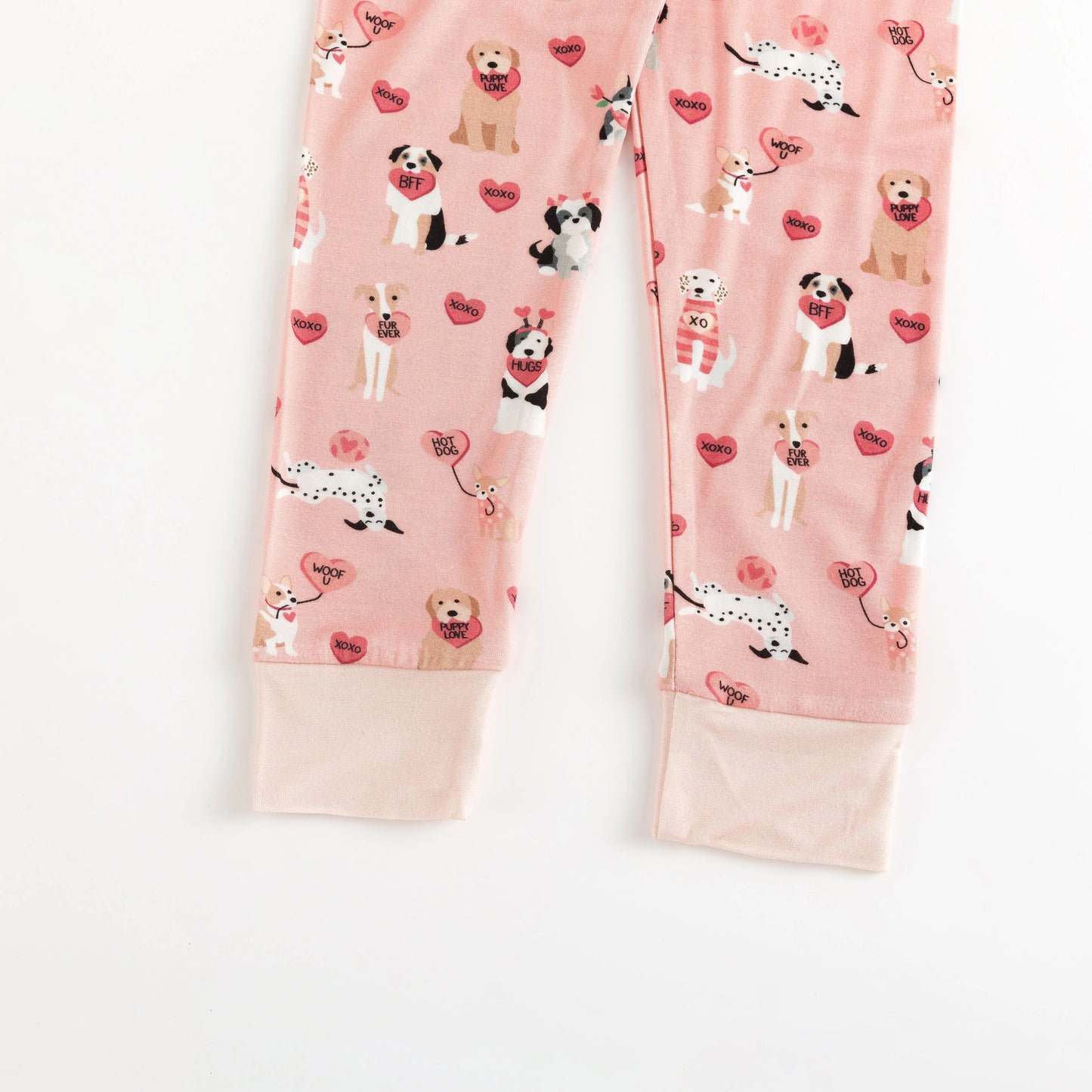 Pups And Kisses Womens Pajama Set Pink Dreamlet Two Piece Dreamlet Everetts Place: Online Boutique