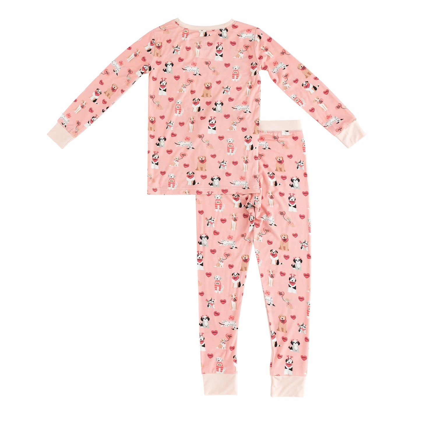 Pups And Kisses Womens Pajama Set Pink Dreamlet Two Piece Dreamlet Everetts Place: Online Boutique