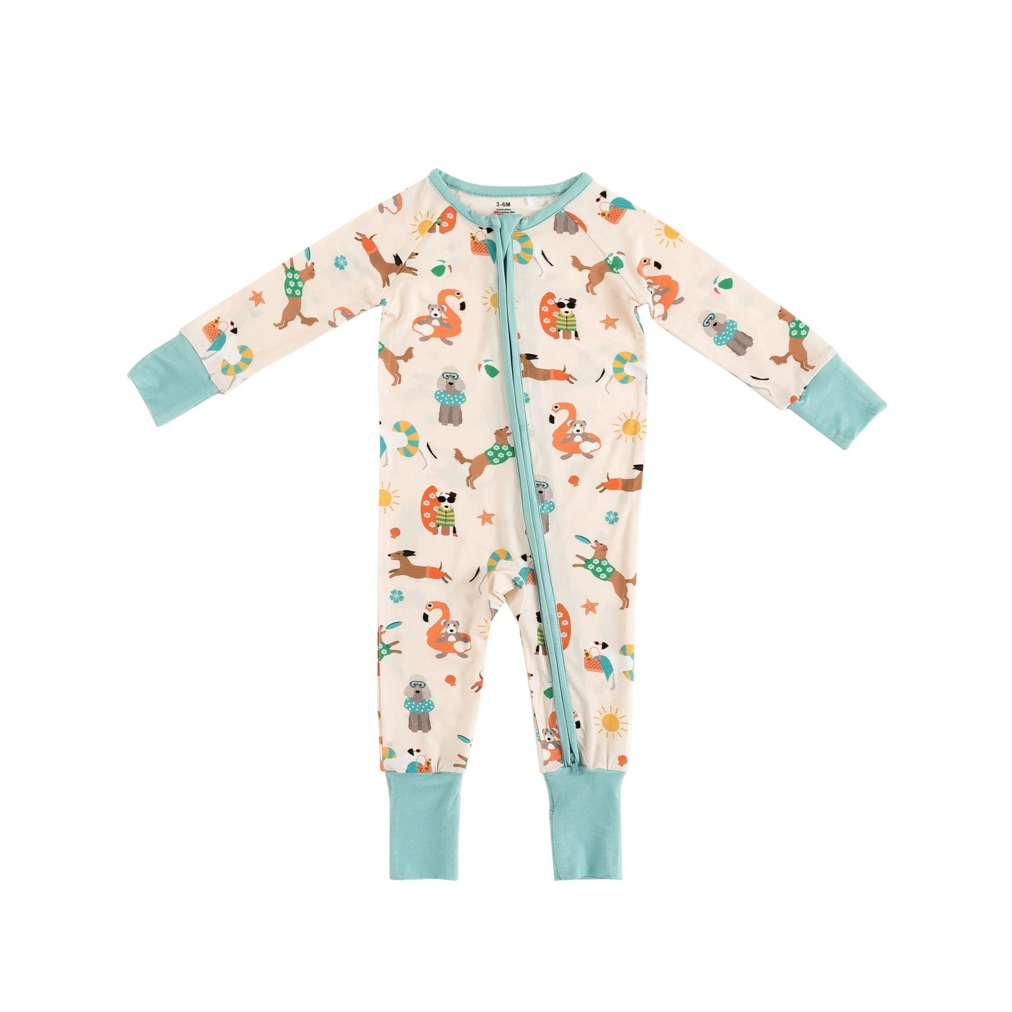 Pups In The Sun Convertible Zip Footies By Dreamlet Dreamlet Everetts Place: Online Boutique