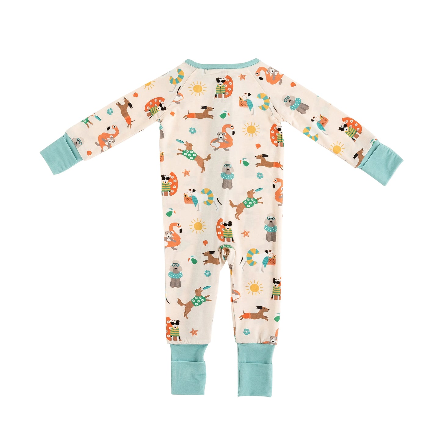 Pups In The Sun Convertible Zip Footies By Dreamlet Dreamlet Everetts Place: Online Boutique