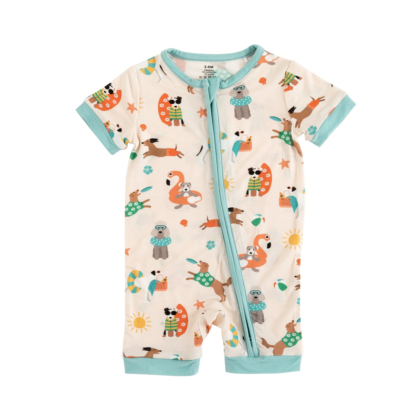 Pups in the Sun Romper Beach Day Print for Pets and Dogs Dreamlet Everetts Place: Online Boutique