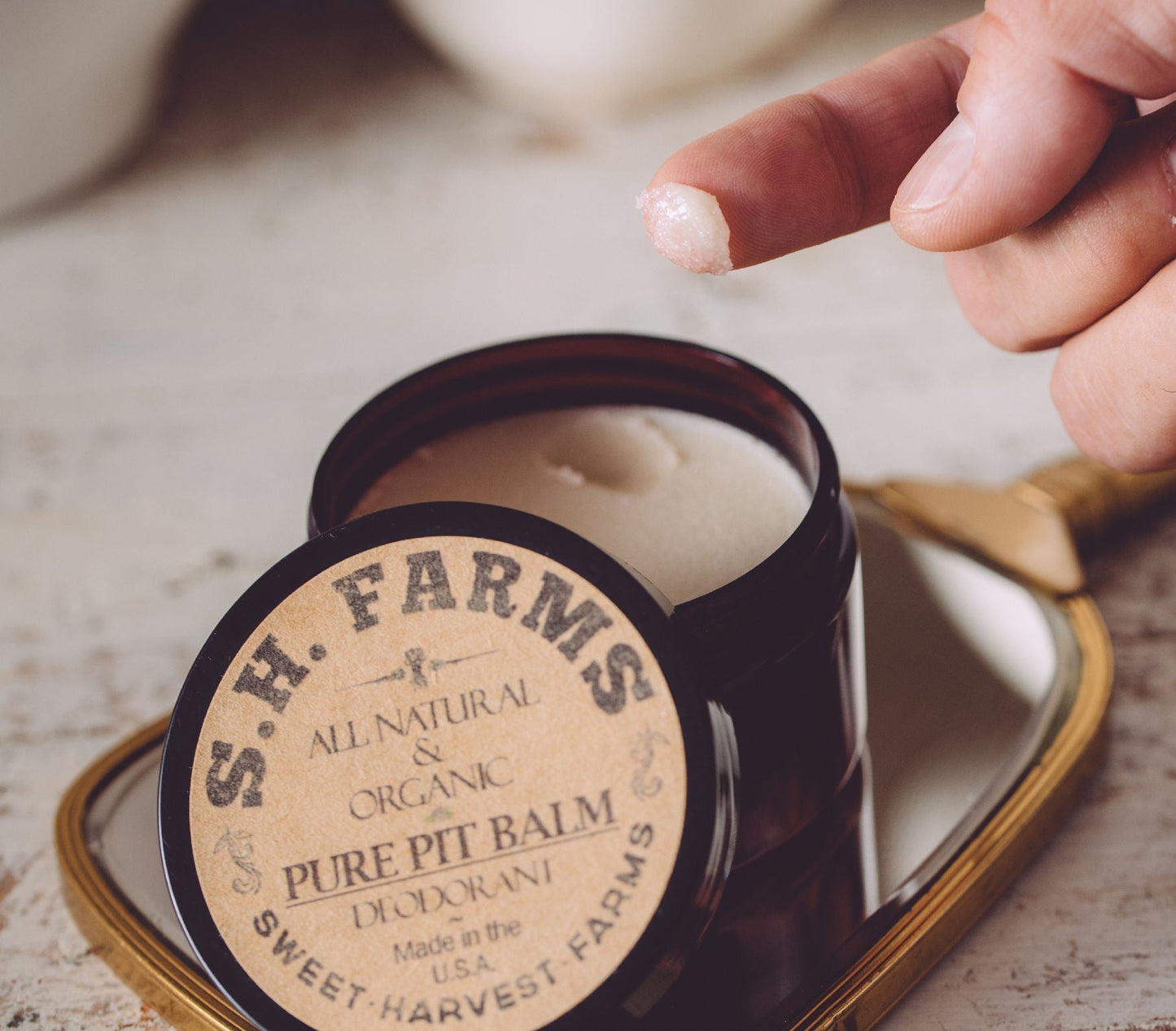 Pure Pit Balm Deodorant Organic Natural Aluminum Free 5oz Sweet Harvest Farms Everetts Place: Online Boutique
