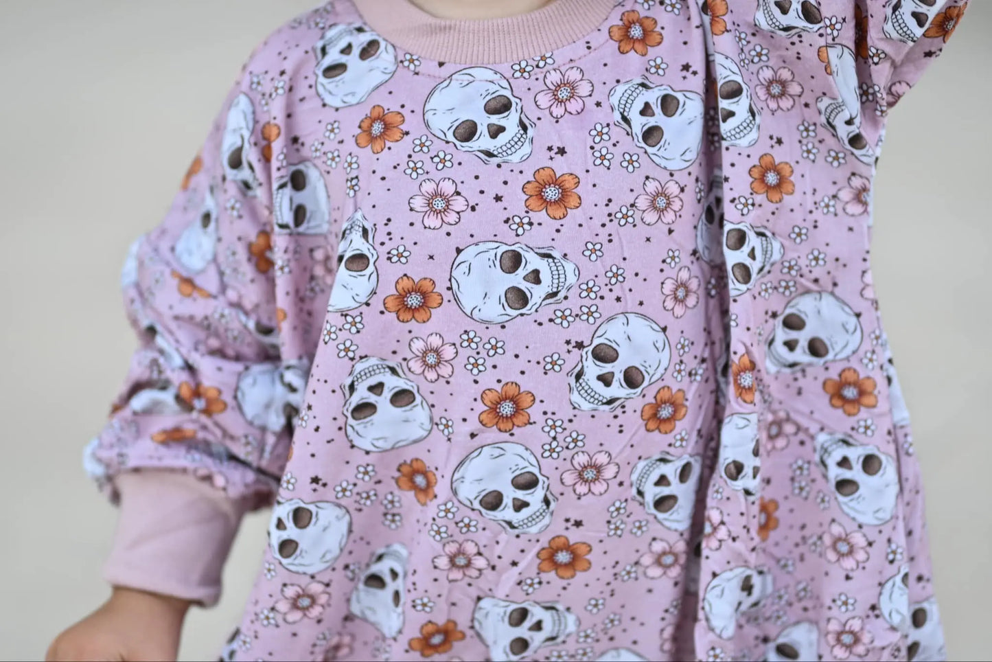 Purple Floral Skulls Bamboo Bubble Romper Little Joy Co. Everetts Place: Online Boutique