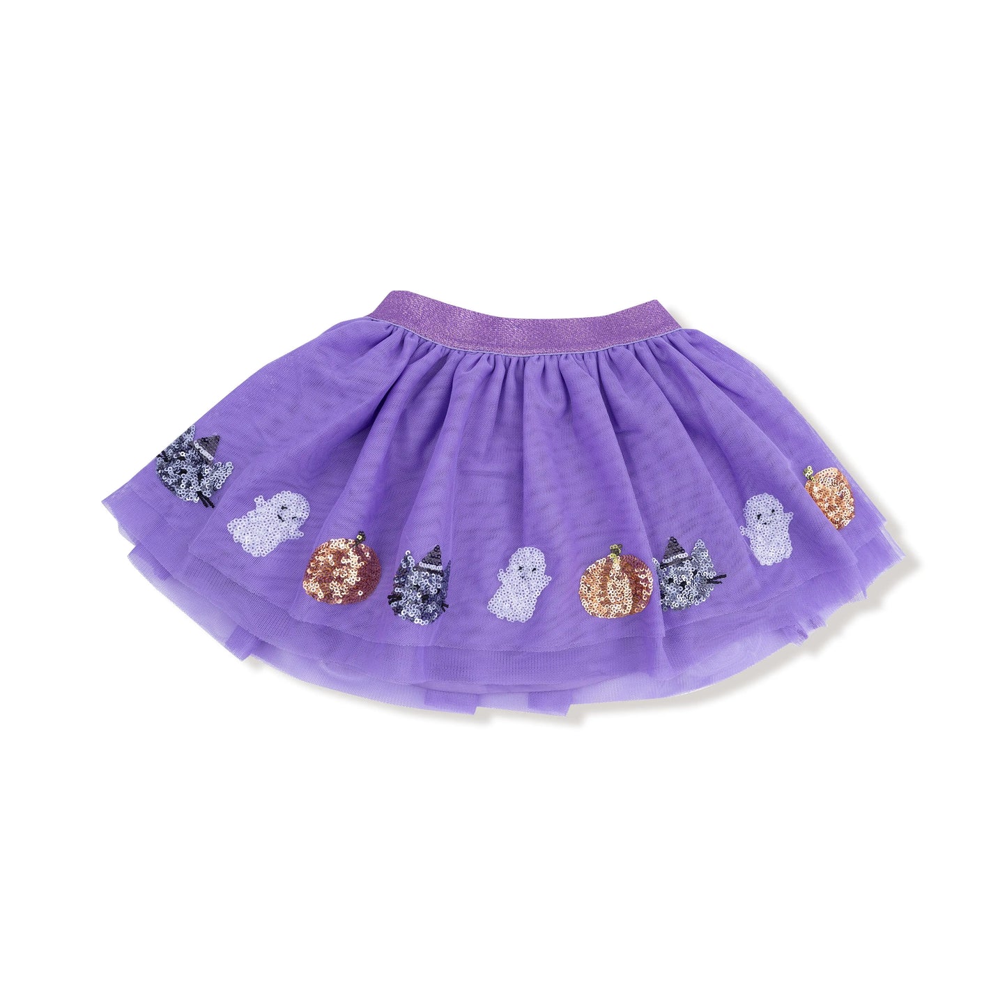 Purple Halloween Tutu Skirt With Sequin Cat Ghost Pumpkin Angel Dear Everetts Place: Online Boutique