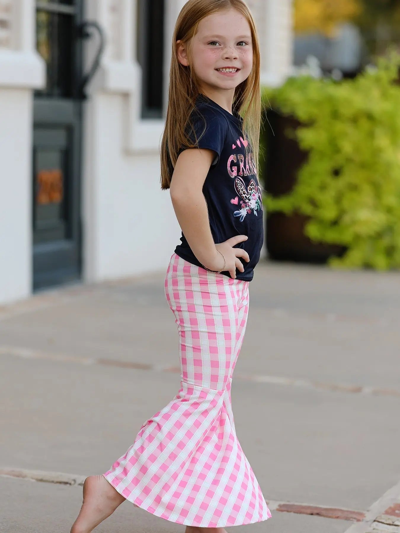Soft Cotton Girls Outfit with Charming Grandma Print for Everyday Wear Rylee Faith Designs
