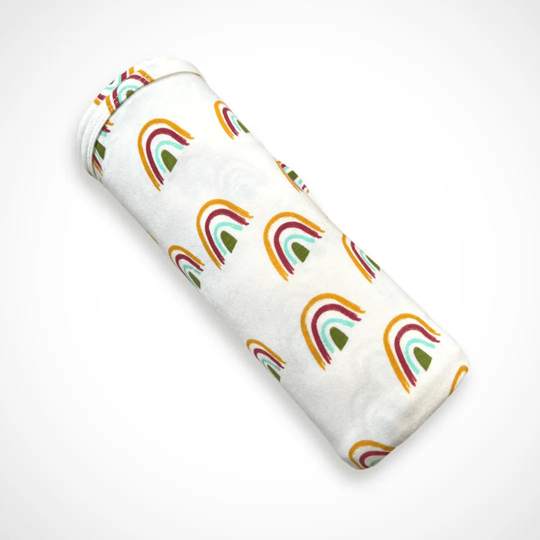 Rainbow Bamboo Blanket Soft Stretchy Swaddle Receiving Nursing Cover Kolorful Everetts Place: Online Boutique