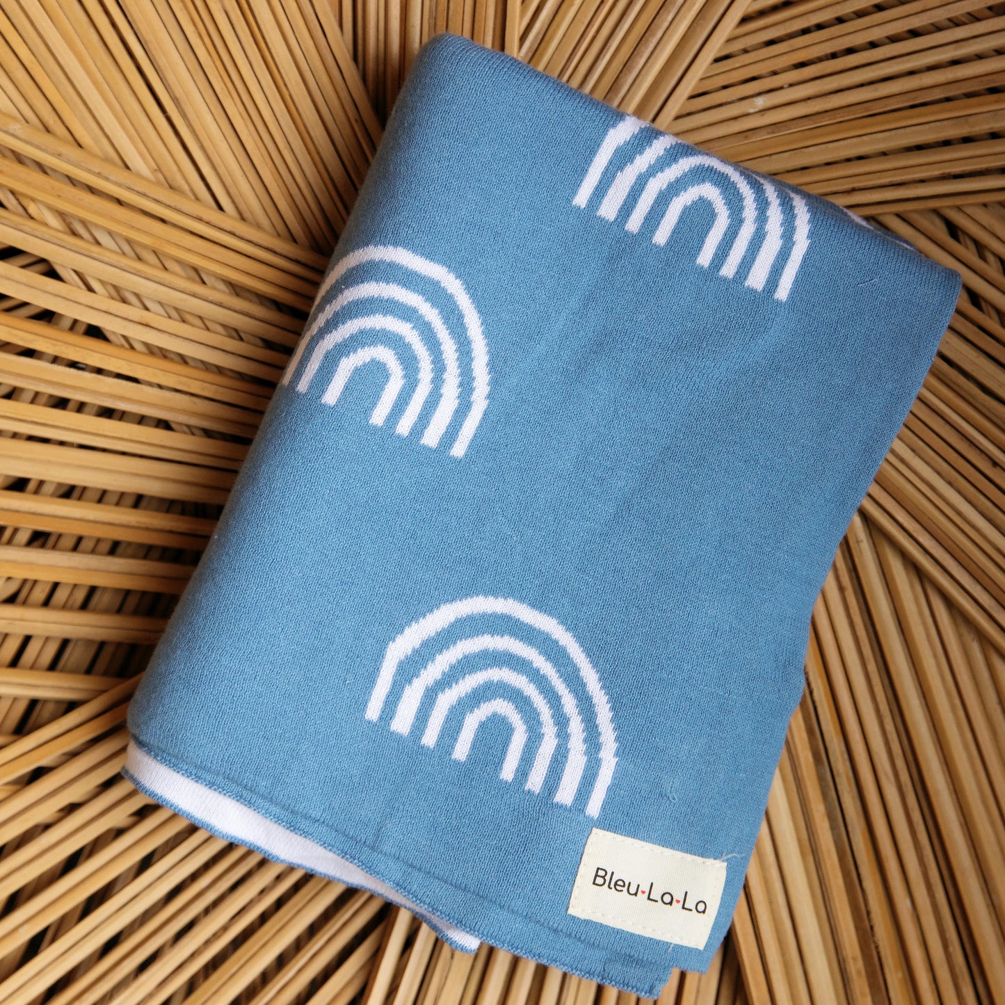 Rainbow Knit Swaddle Blankets Made from 100 Percent OEKO Tex Certified Cotton Bleu La La Everetts Place: Online Boutique