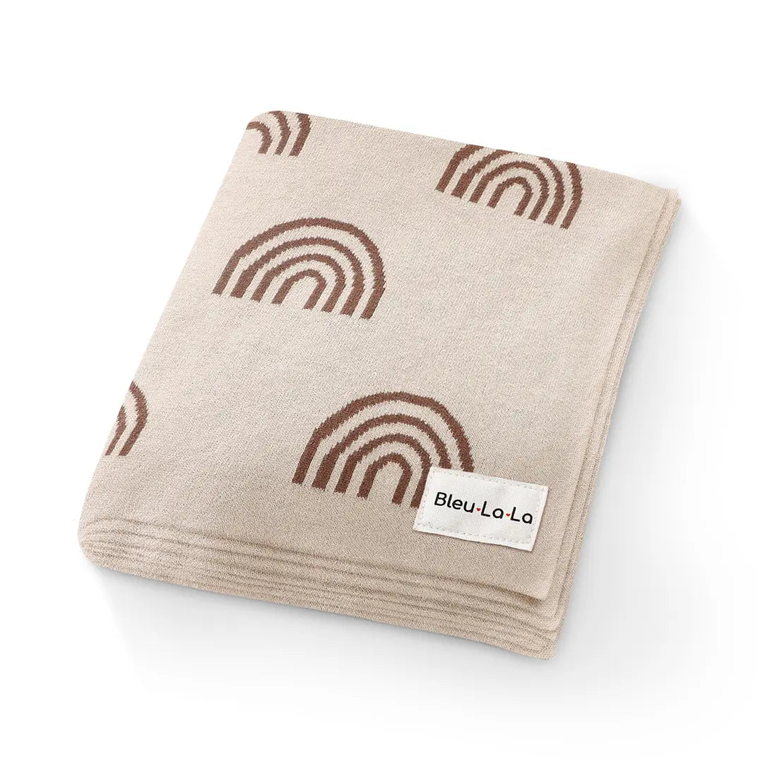 Rainbow Knit Swaddle Blankets Made from 100 Percent OEKO Tex Certified Cotton Bleu La La Everetts Place: Online Boutique 29.99