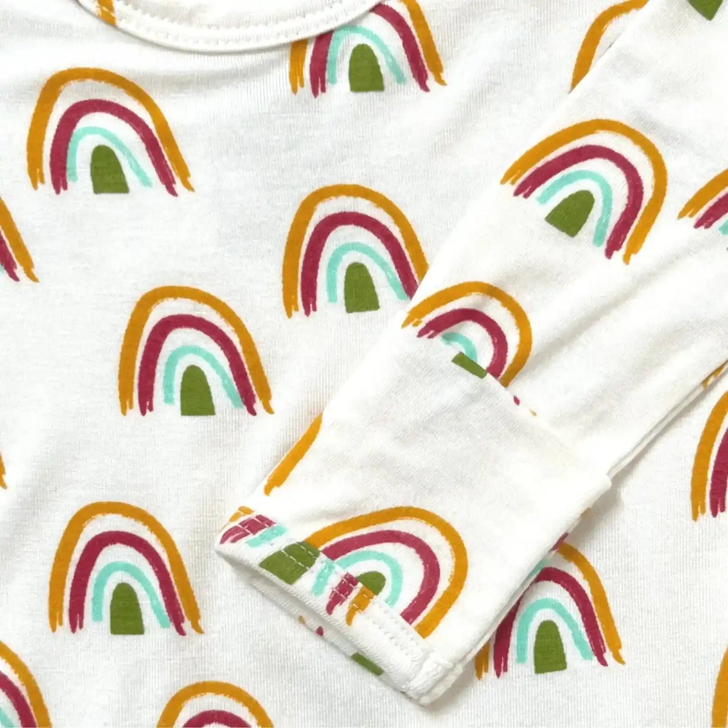 Rainbow Newborn Bamboo Gown and Hat Set Gender Neutral Soft Comfortable Sustainable Take Home Outfit Kolorful Everetts Place: Online Boutique