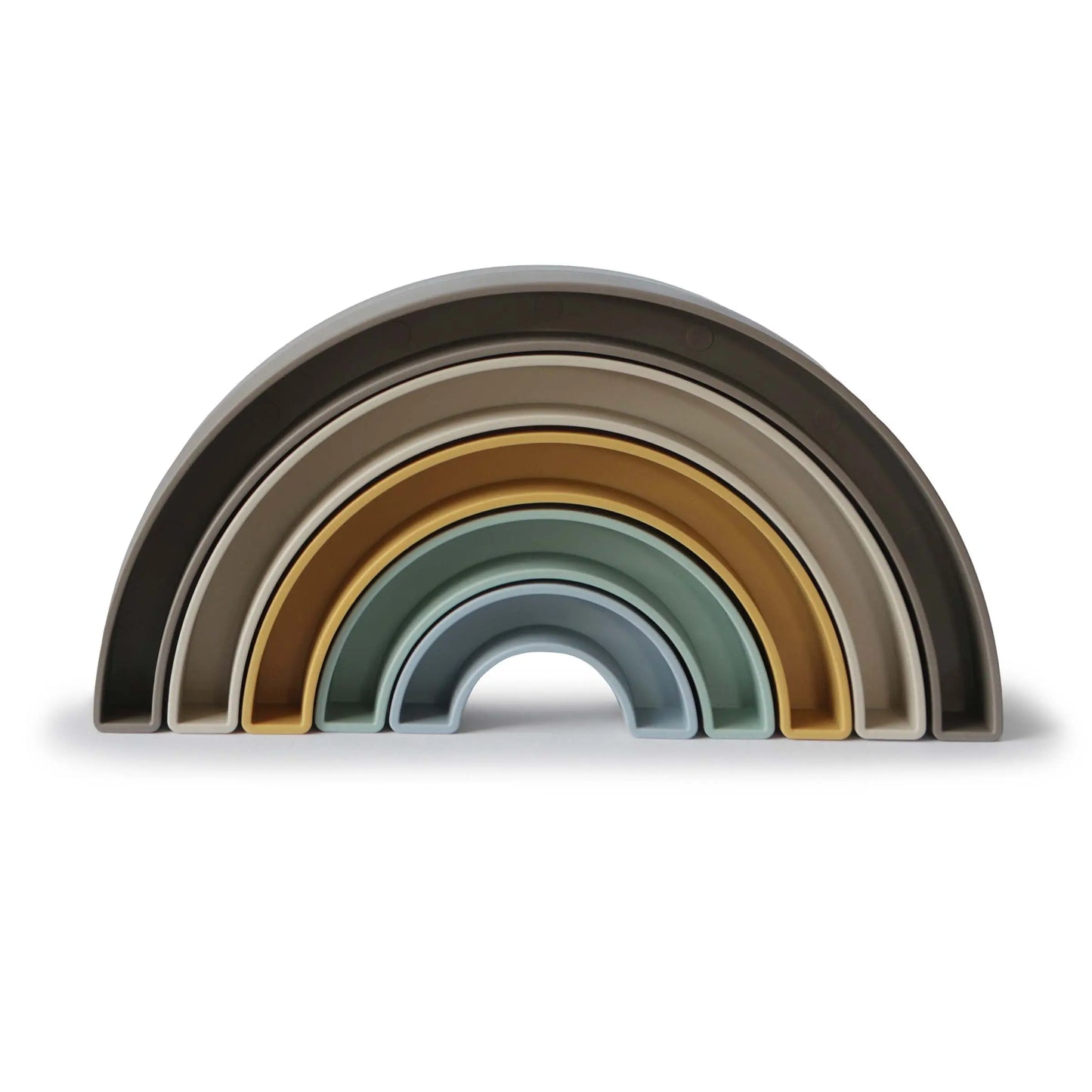 Rainbow Stacker Toy from Danish Hygge Collection for Learning and Play Mushie Everetts Place: Online Boutique 15.99