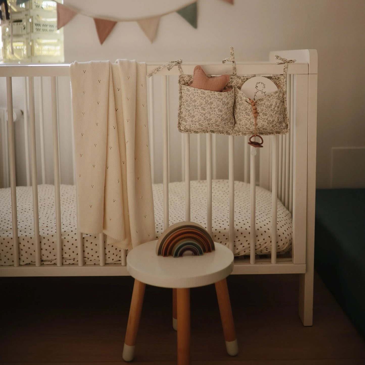 Rainbow Stacker Toy from Danish Hygge Collection for Learning and Play Mushie Everetts Place: Online Boutique