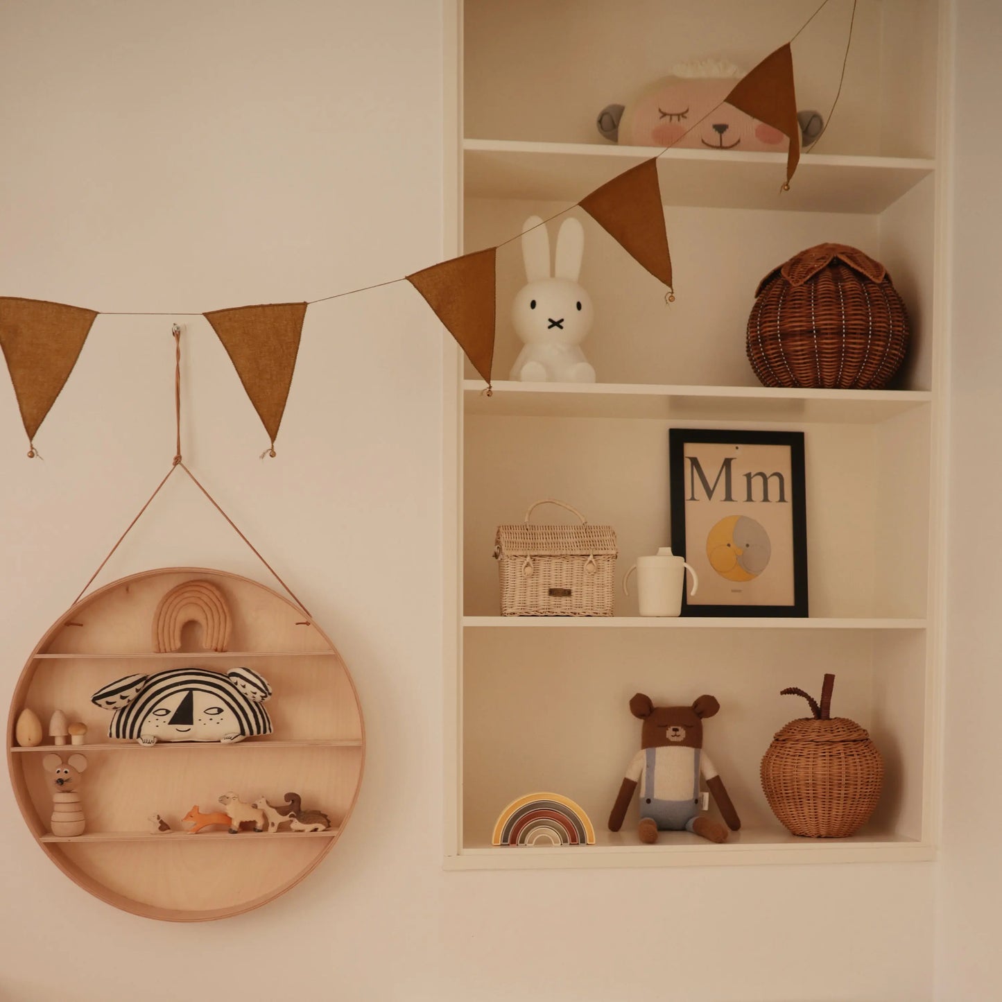 Rainbow Stacker Toy from Danish Hygge Collection for Learning and Play Mushie Everetts Place: Online Boutique
