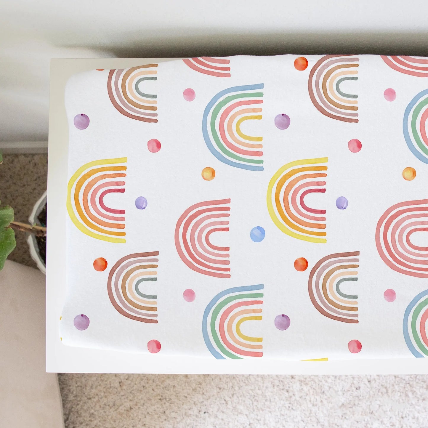 Changing Pad Cover - Rainbow Honey Lemonade