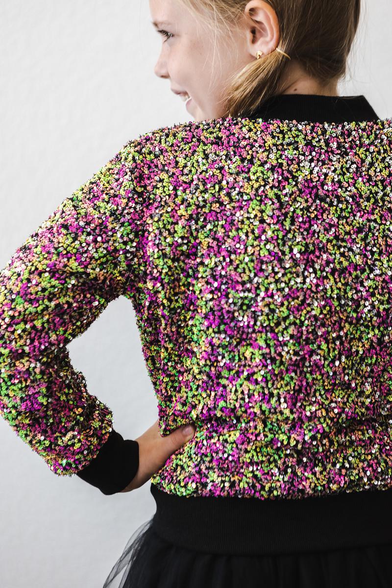Mila & Rose ® Rainbow Sequin Jacket for Girls Mila Rose Collection - Apparel & Accessories > Clothing > Outerwear > Coats & Jackets Sequin Jacket