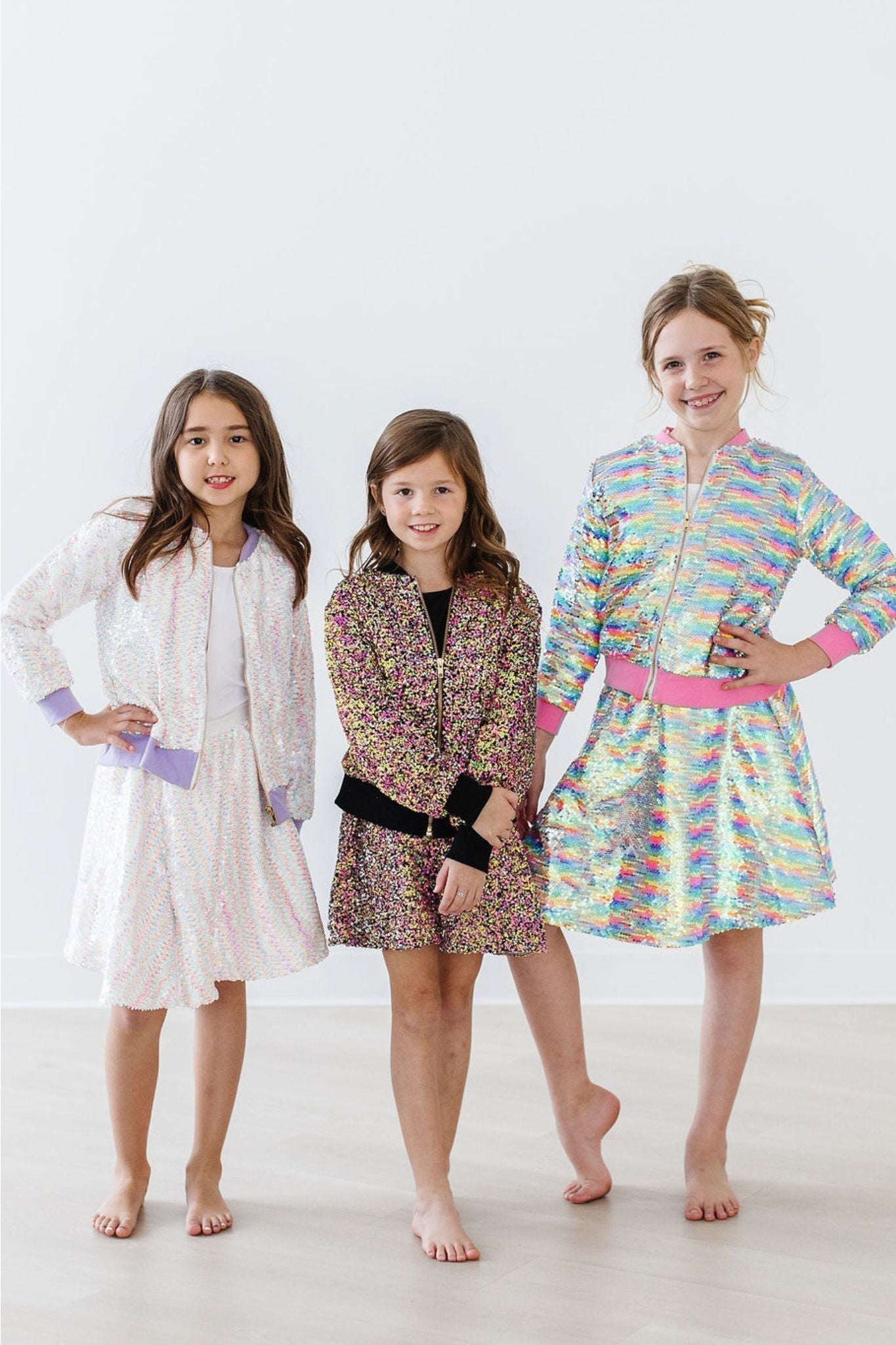 Mila & Rose ® Rainbow Sequin Jacket for Girls Mila Rose Collection - Apparel & Accessories > Clothing > Outerwear > Coats & Jackets Sequin Jacket