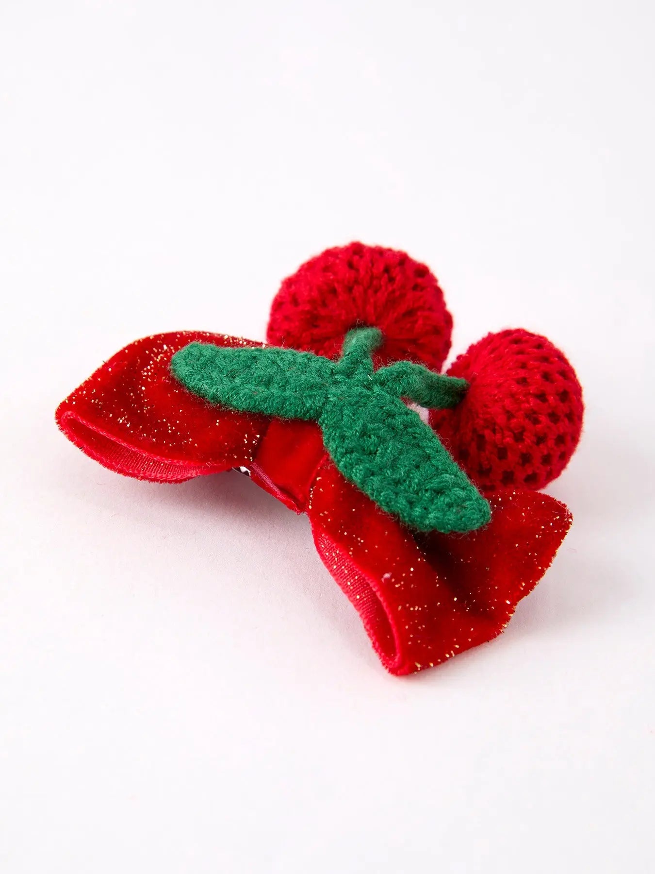 Red Cherry Hairpin Elegant Hair Accessory for Charming Hairstyles Rylee Faith Designs Everetts Place: Online Boutique