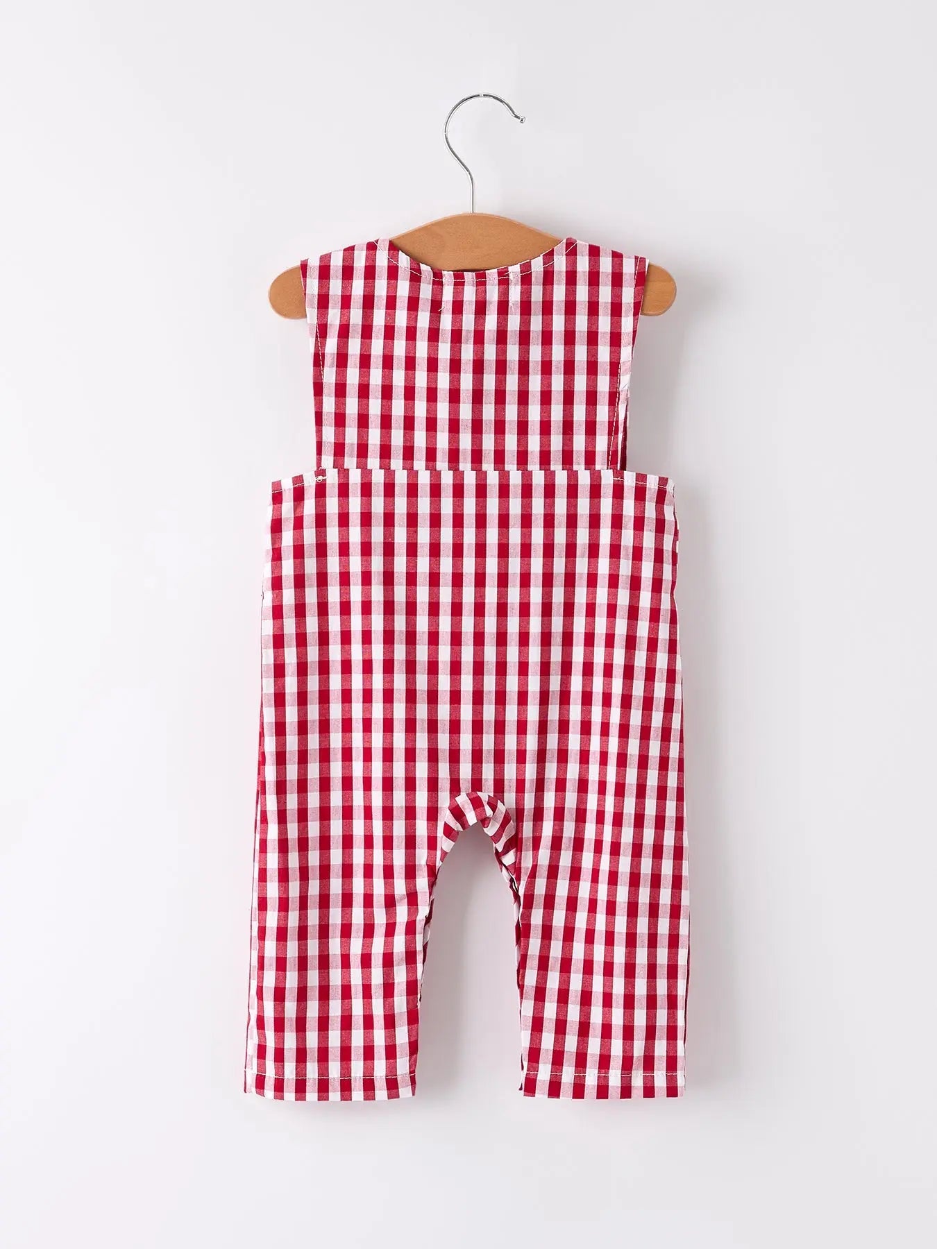 Red Plaid Smocked Church Christ Bishop Christening Baby Boys Romper Rylee Faith Designs Everetts Place: Online Boutique