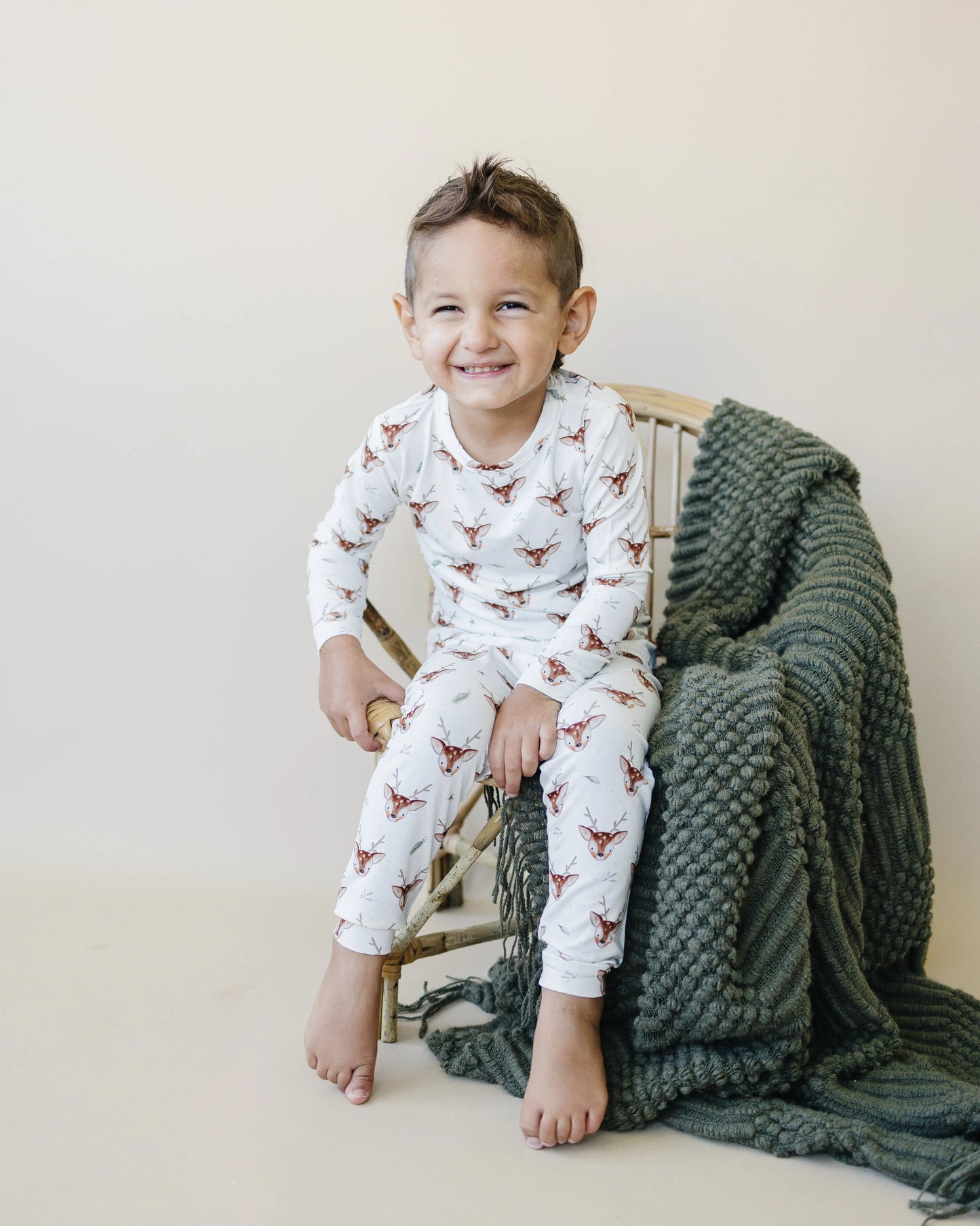 Reindeer Games 2pc Bamboo Pajamas for Kids Comfort Little Joy Co. Everetts Place: Online Boutique