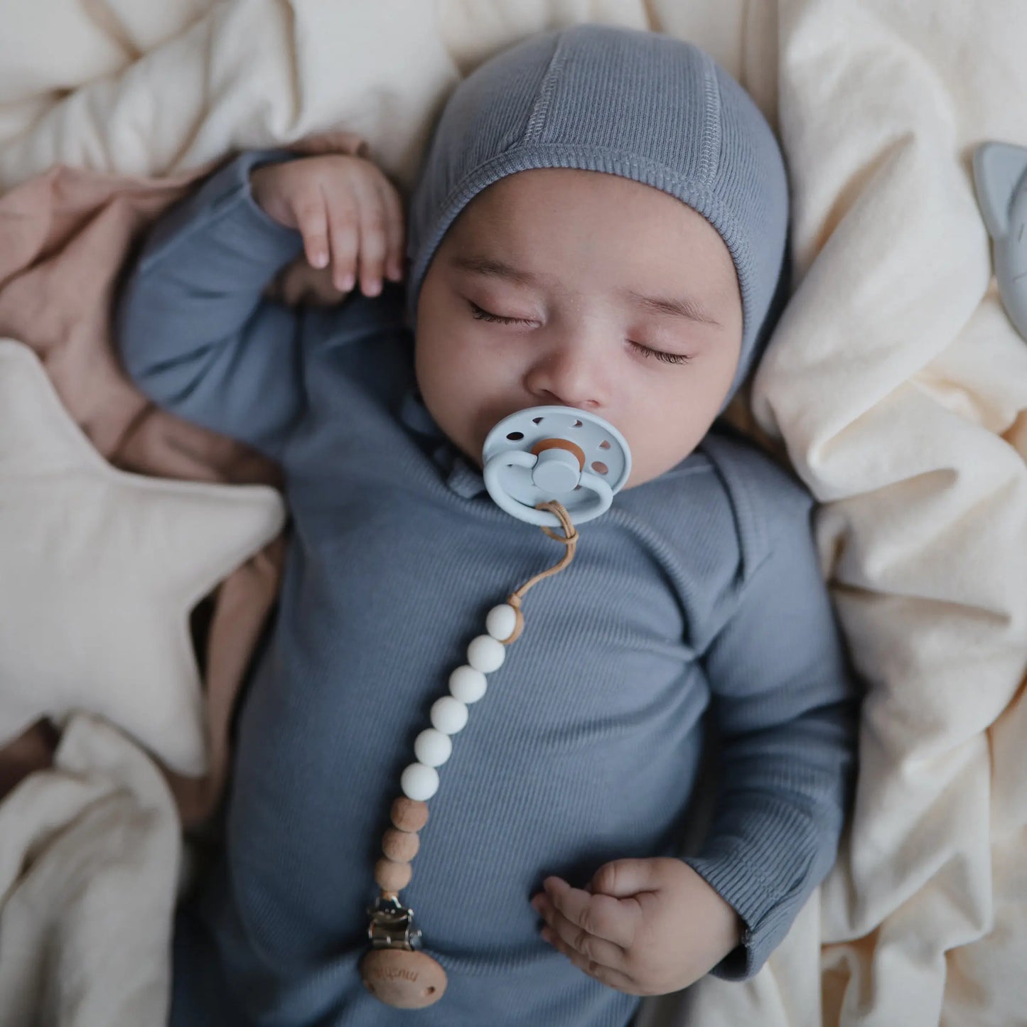 Ribbed Baby Bonnet Made with Organic Cotton for Warmth and Comfort Mushie Everetts Place: Online Boutique