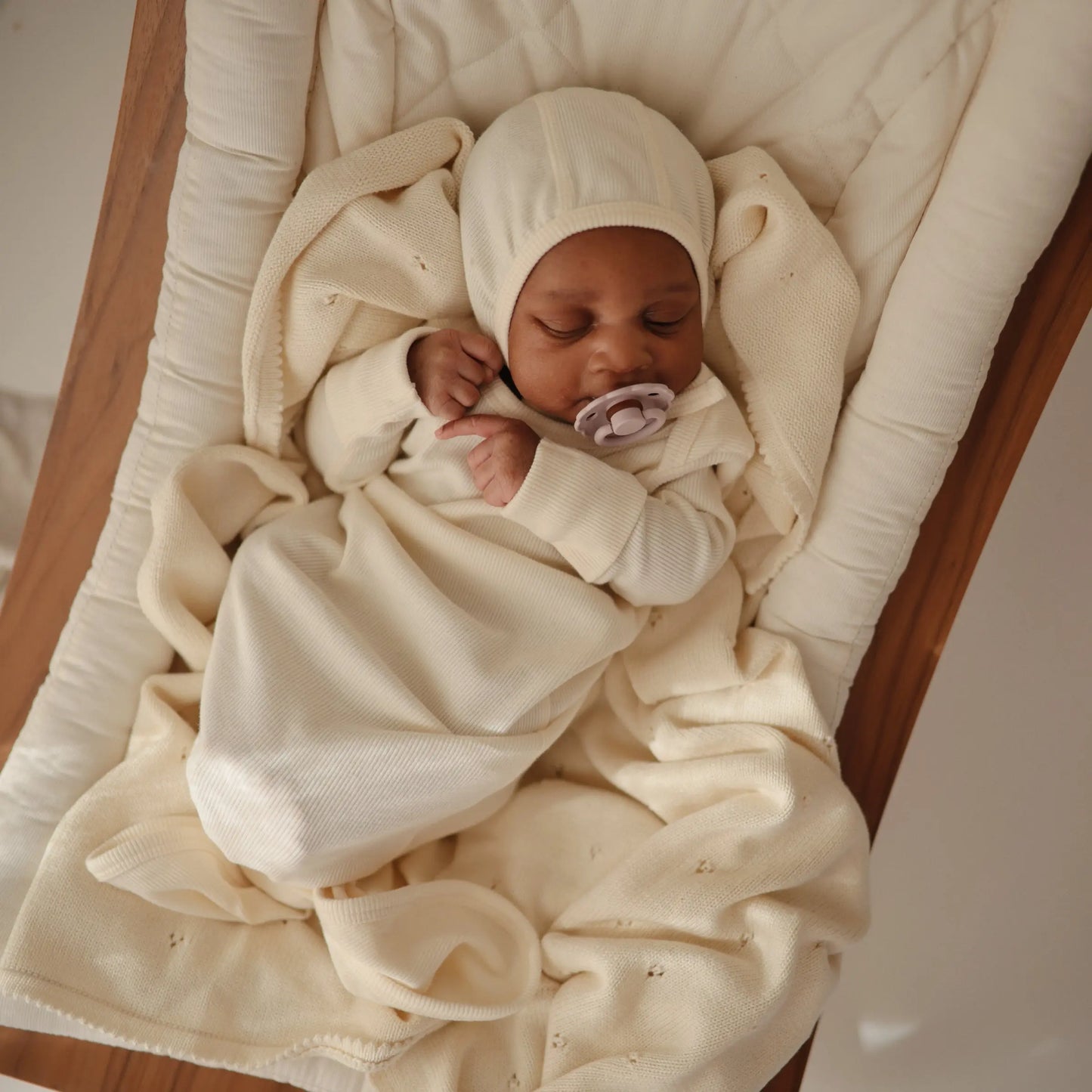 Ribbed Baby Bonnet Made with Organic Cotton for Warmth and Comfort Mushie Everetts Place: Online Boutique