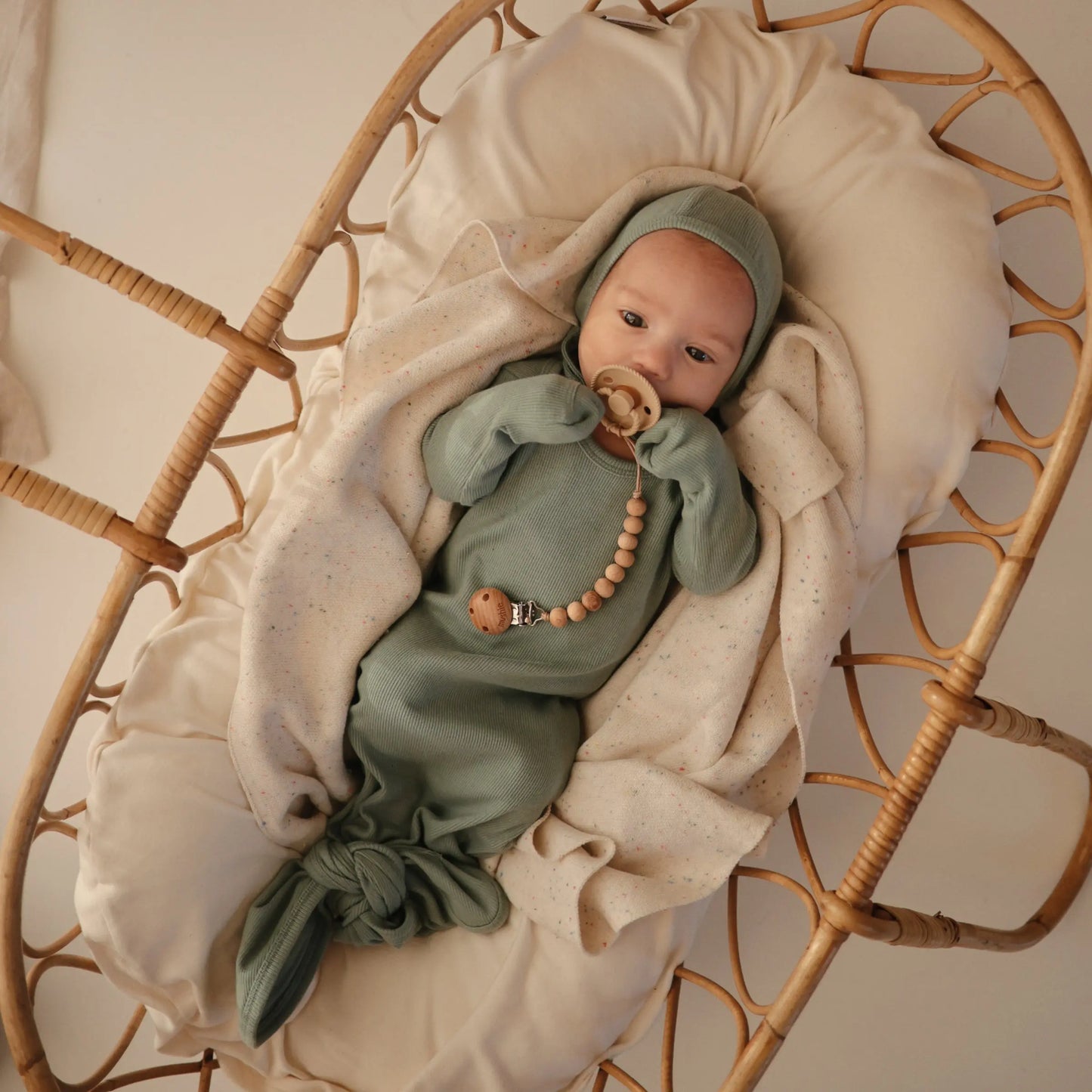 Ribbed Baby Bonnet Made with Organic Cotton for Warmth and Comfort Mushie Everetts Place: Online Boutique