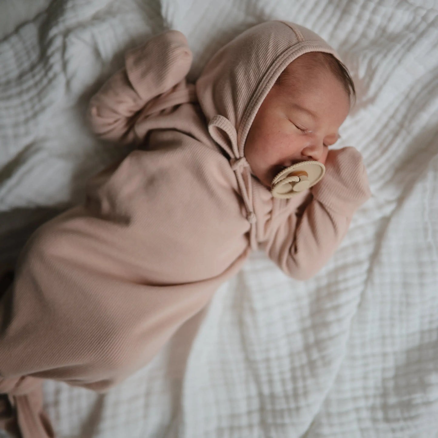 Ribbed Baby Bonnet Made with Organic Cotton for Warmth and Comfort Mushie Everetts Place: Online Boutique