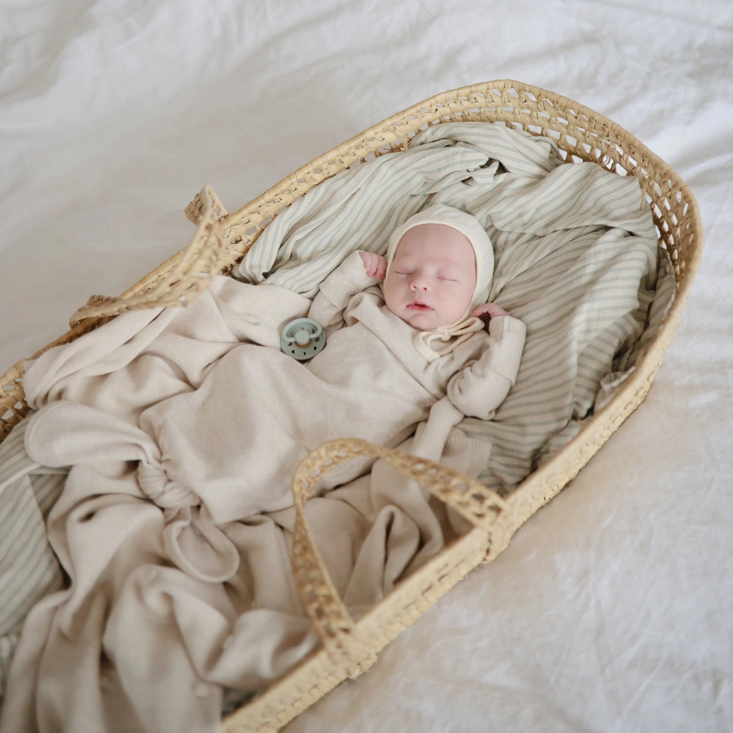 Ribbed Baby Bonnet Made with Organic Cotton for Warmth and Comfort Mushie Everetts Place: Online Boutique