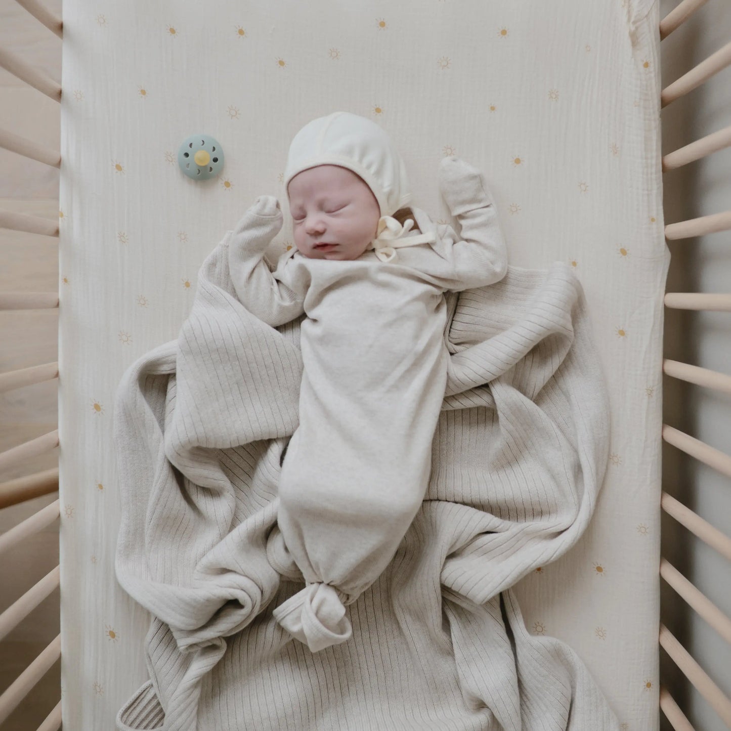 Ribbed Baby Bonnet Made with Organic Cotton for Warmth and Comfort Mushie Everetts Place: Online Boutique