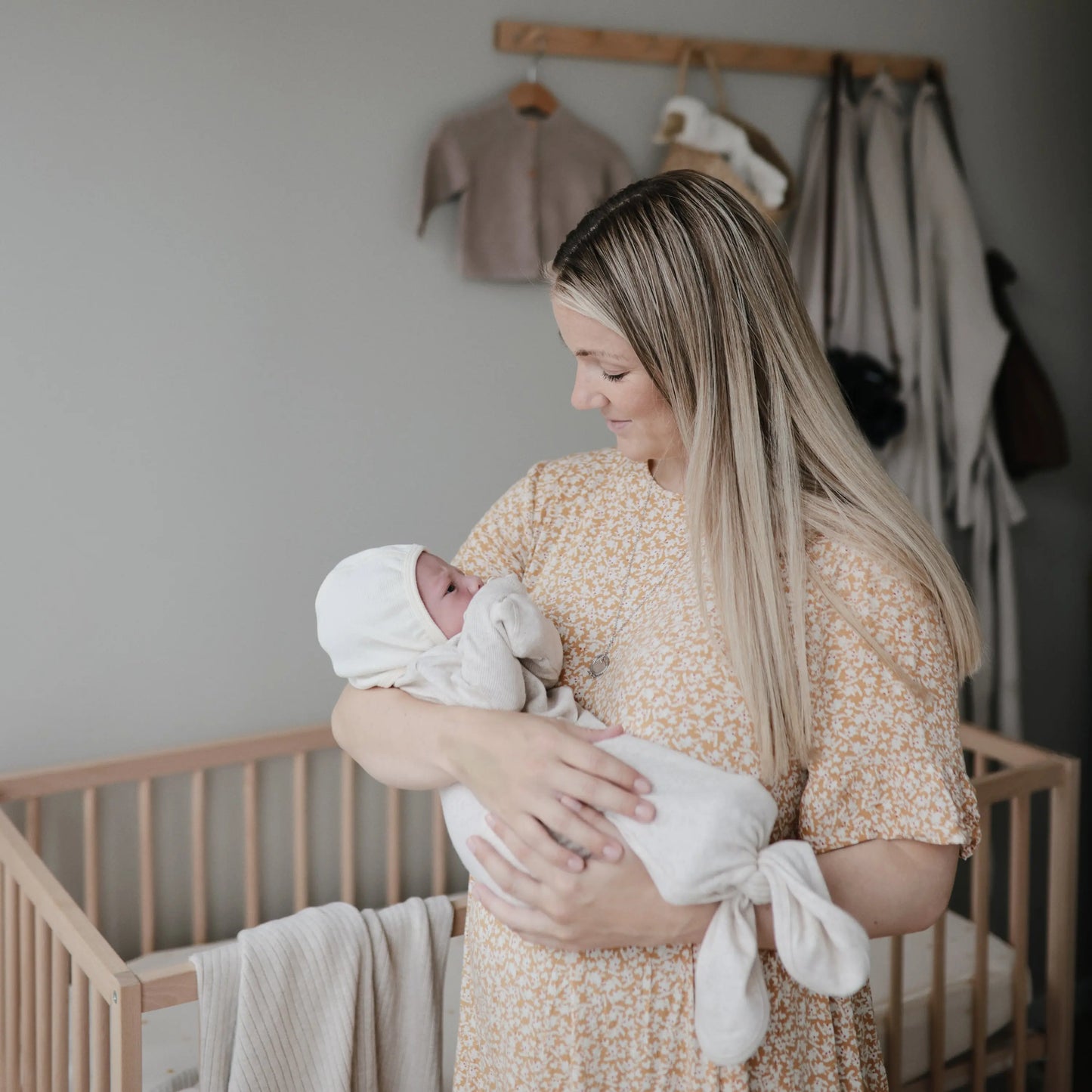 Ribbed Baby Bonnet Made with Organic Cotton for Warmth and Comfort Mushie Everetts Place: Online Boutique