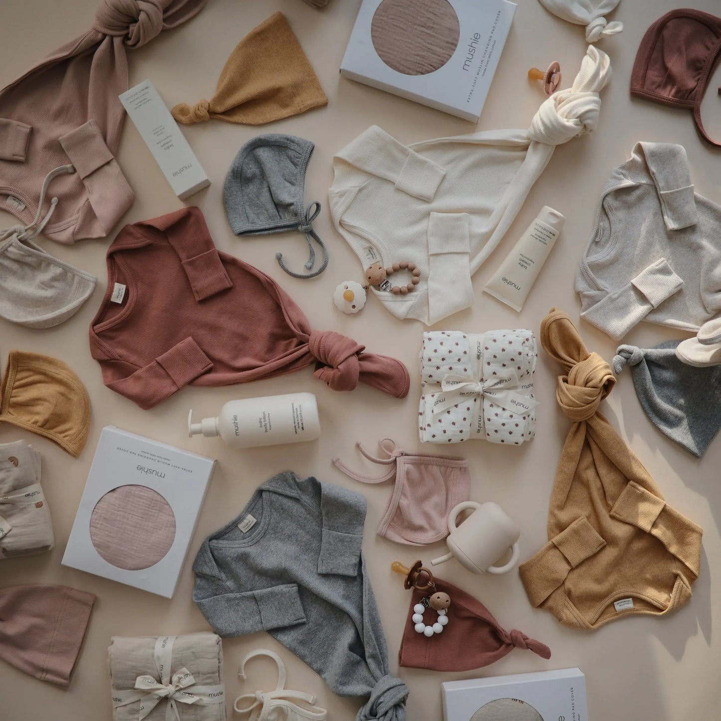 Ribbed Baby Bonnet Made with Organic Cotton for Warmth and Comfort Mushie Everetts Place: Online Boutique