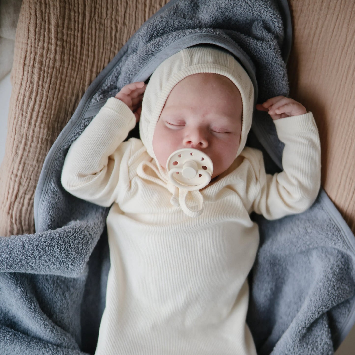 Ribbed Baby Bonnet Made with Organic Cotton for Warmth and Comfort Mushie Everetts Place: Online Boutique