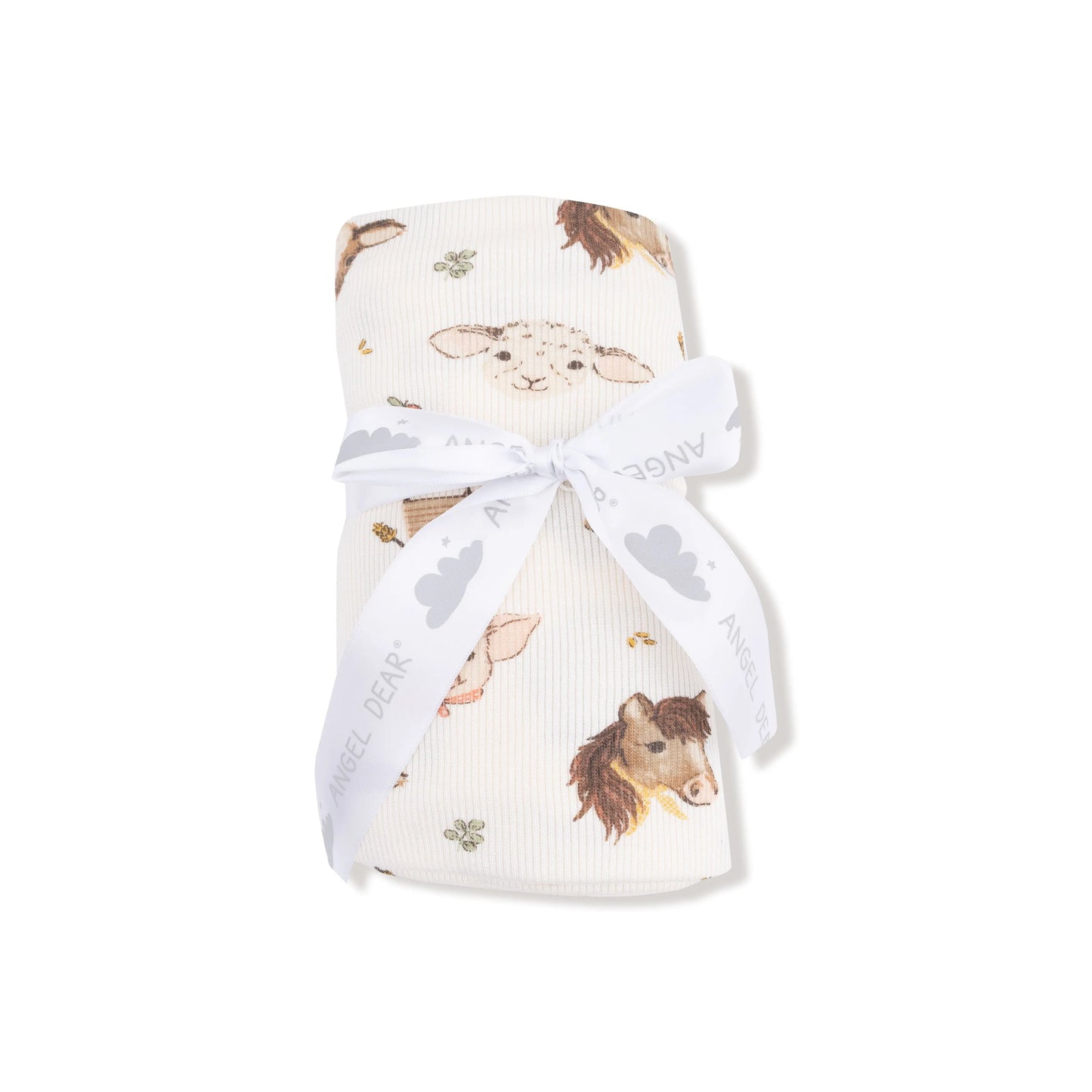 Ribbed Modal Swaddle Blanket 45x45 Inches Baby Wrap Angel Dear Everetts Place: Online Boutique