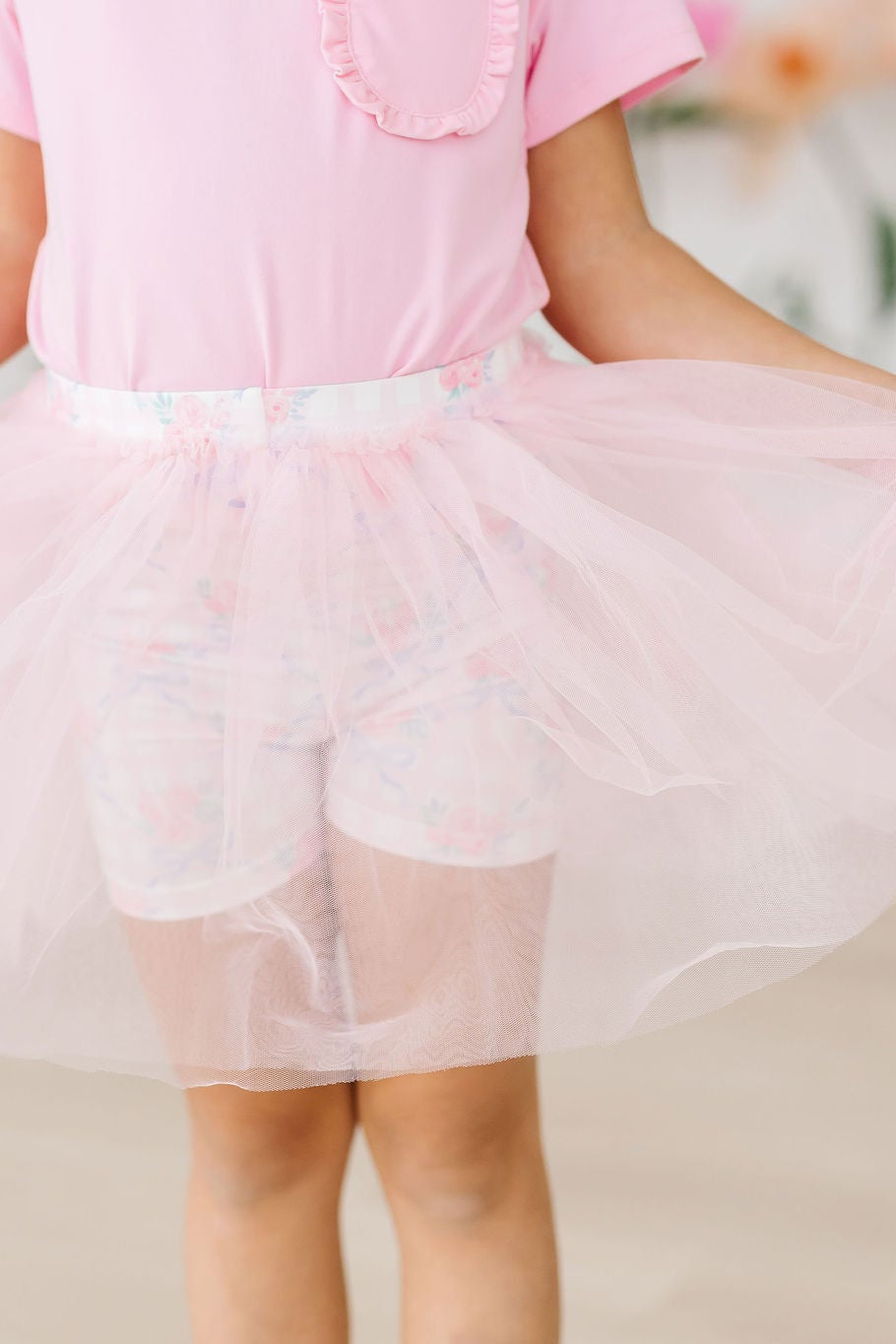Mila & Rose ® Ribbons And Roses Tutu Shorts For Girls High Waisted - Apparel & Accessories > Clothing > Shorts Tutu Shorts