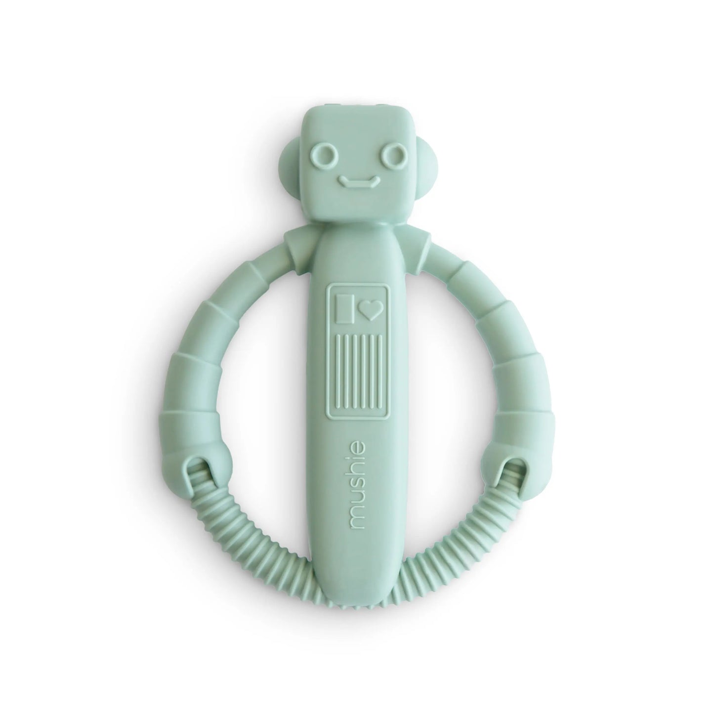 Robot Rattle Teether Silicone Toy for Babies with Built-In Rattle and Easy Grip Handles Mushie Everetts Place: Online Boutique