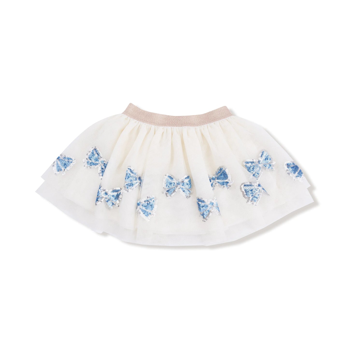 Romi Floral Tutu Skirt With Sparkling Blue Bow Sequin Angel Dear Everetts Place: Online Boutique